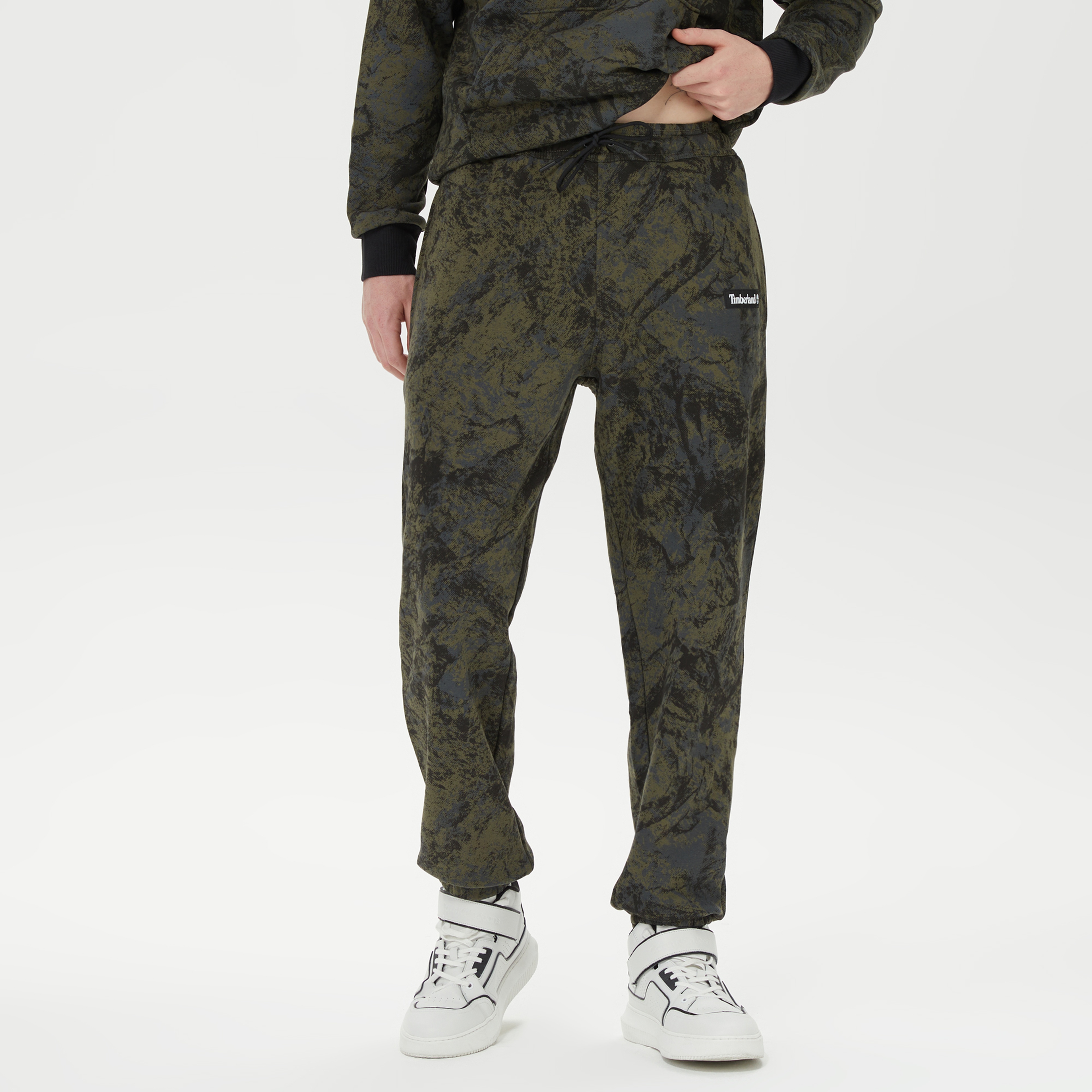 Timberland All Over Printed Mountains Camo Erkek Yeşil Eşofman Altı