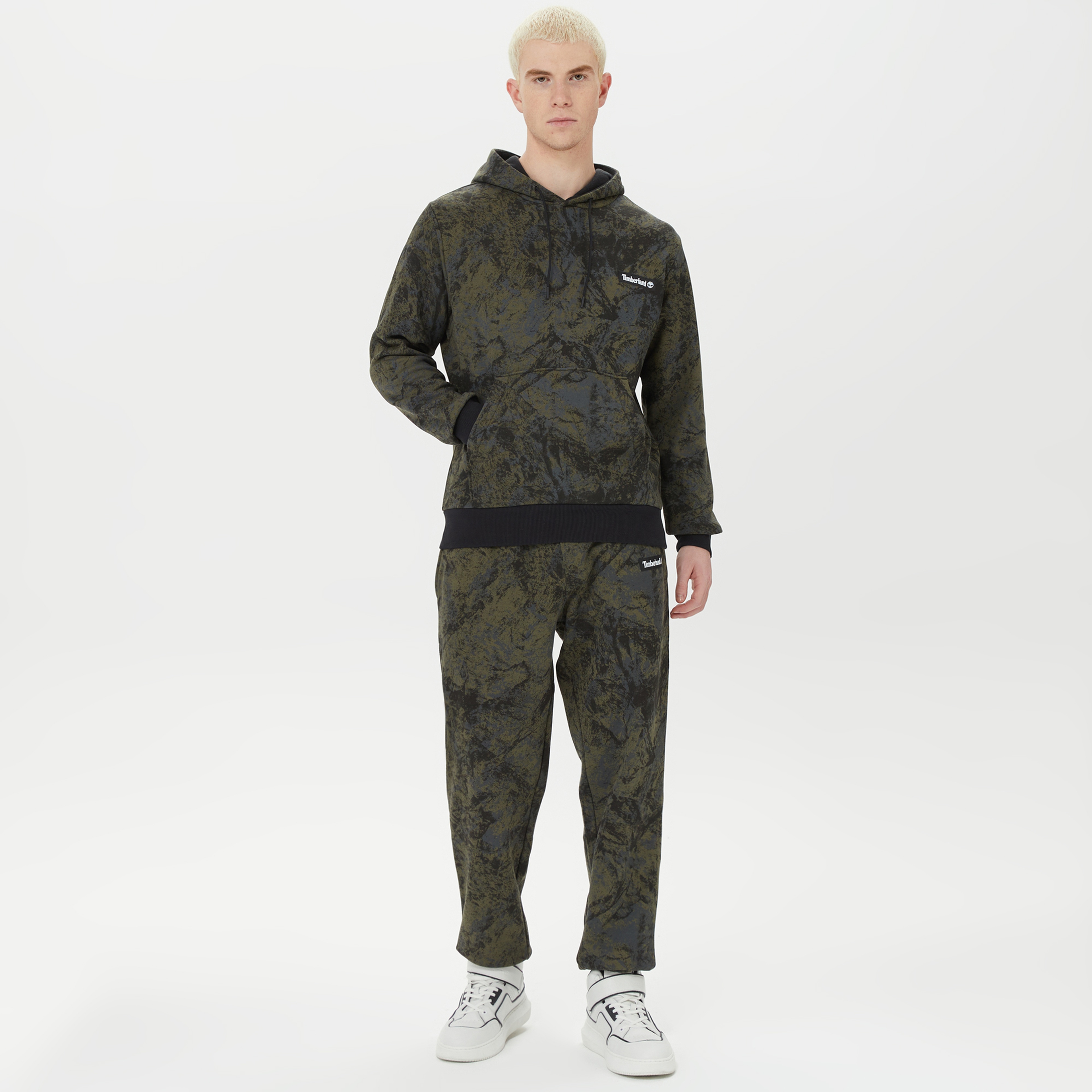 Timberland All Over Printed Mountains Camo Erkek Yeşil Eşofman Altı