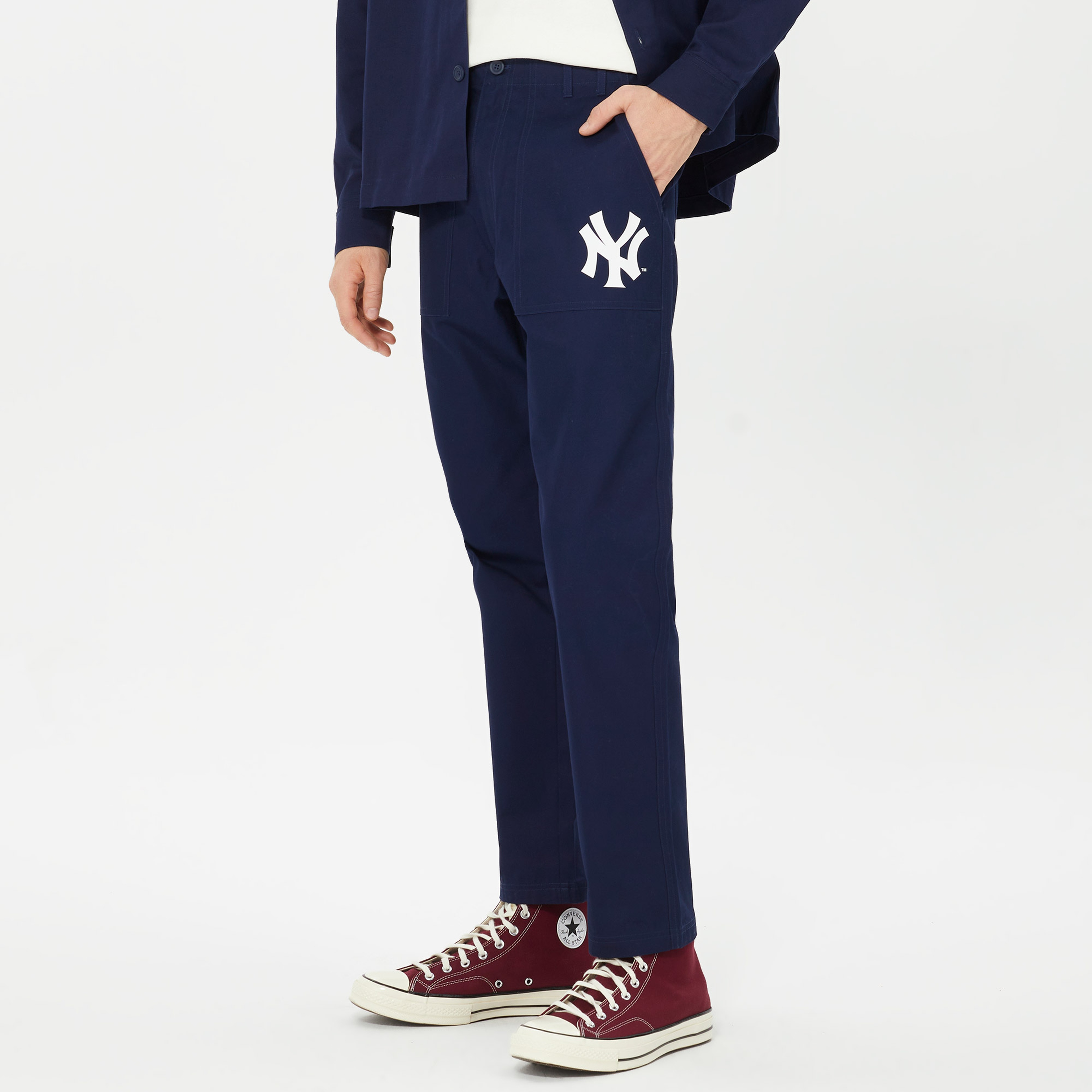 Champion Straight Hem Erkek Lacivert Pantolon