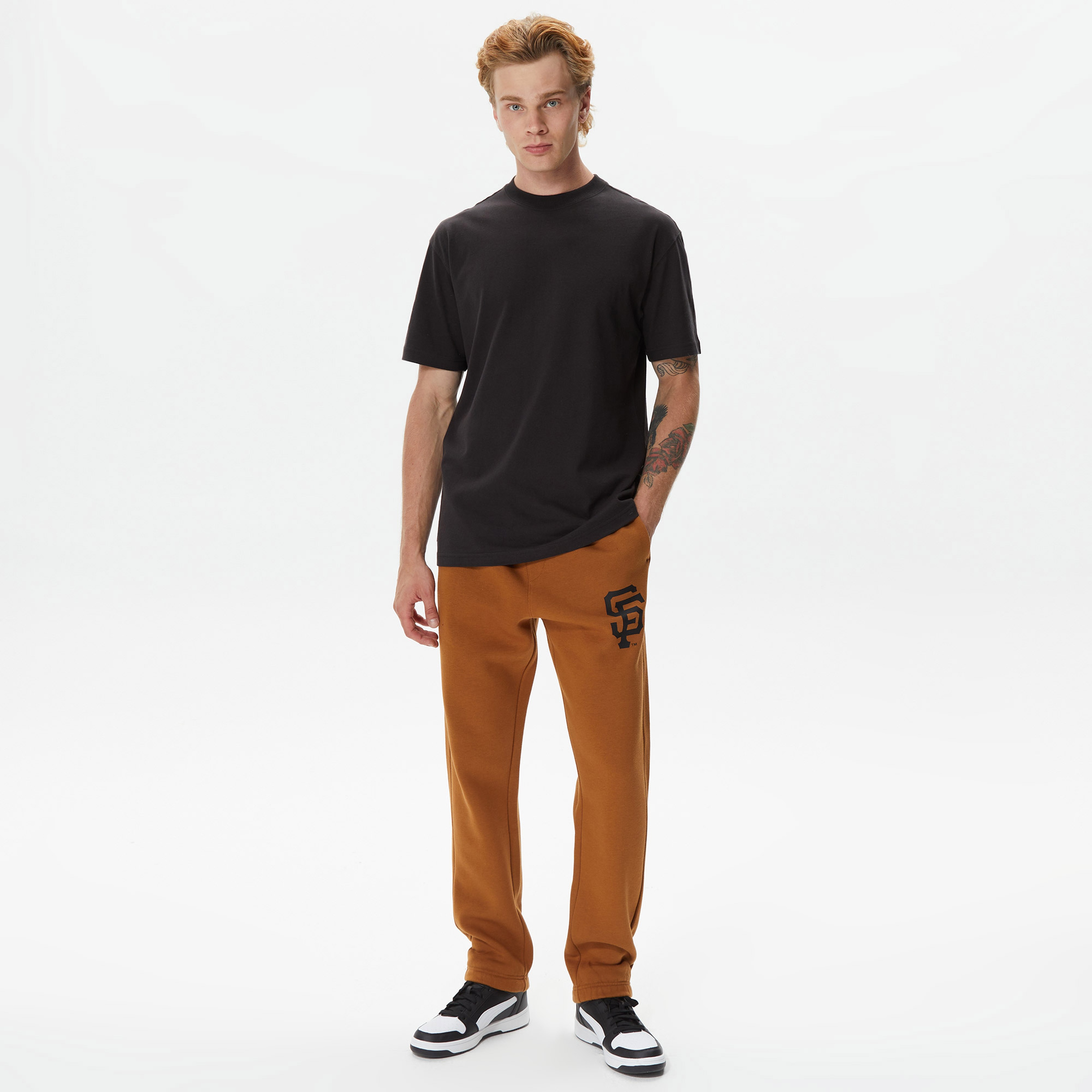 Champion Elastic Cuff Erkek Kahverengi Eşofman Altı