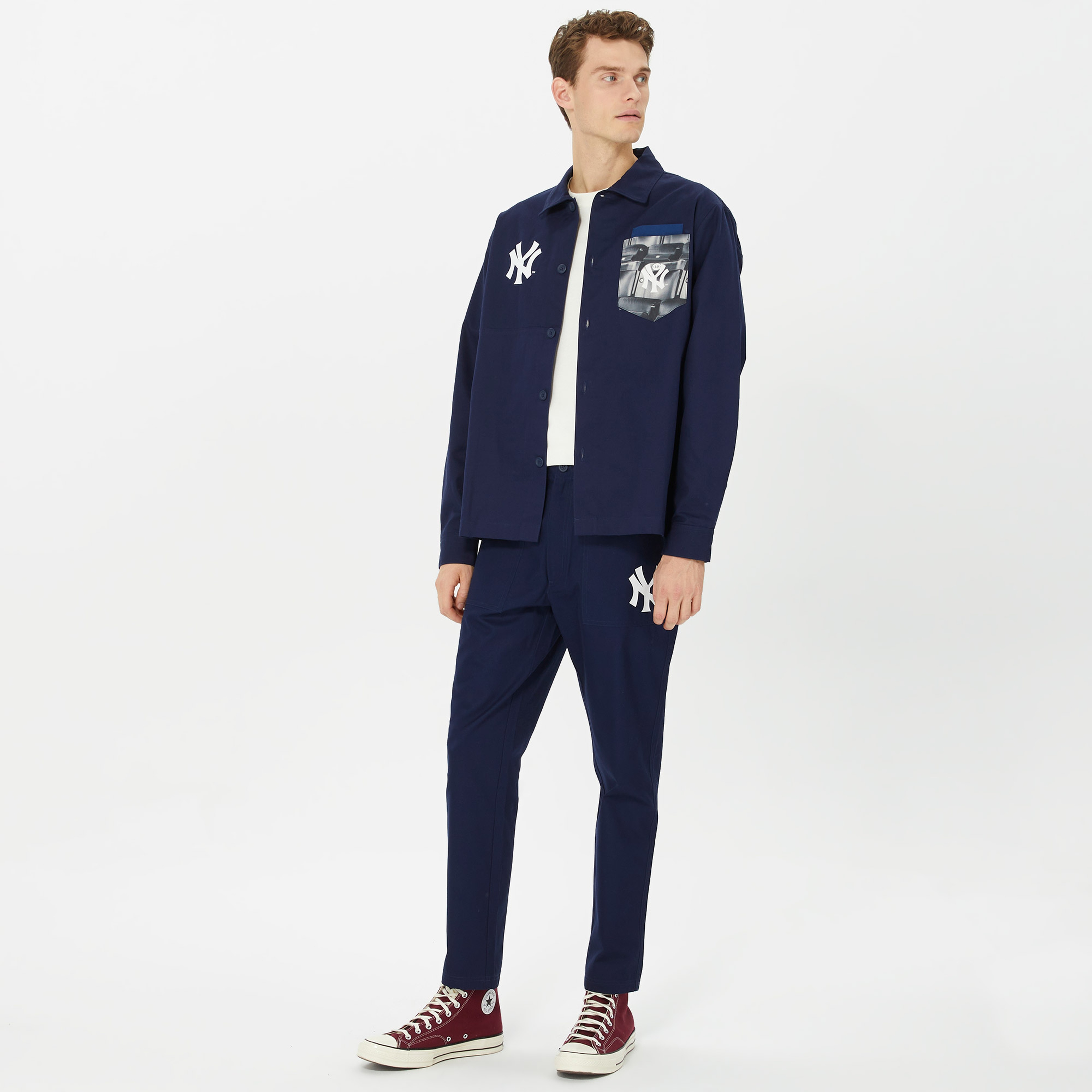 Champion Straight Hem Erkek Lacivert Pantolon