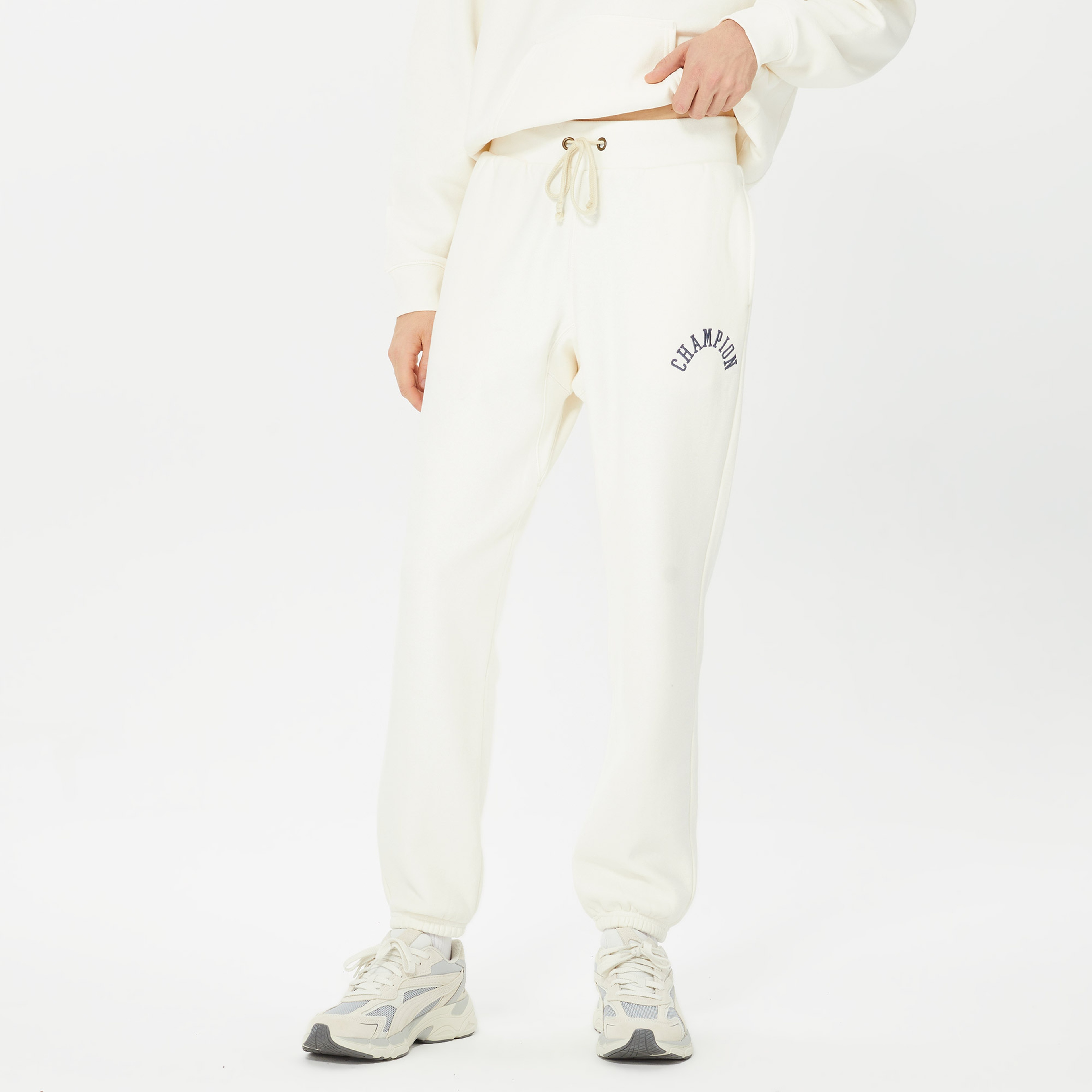 Champion Elastic Cuff Erkek Beyaz Eşofman Altı