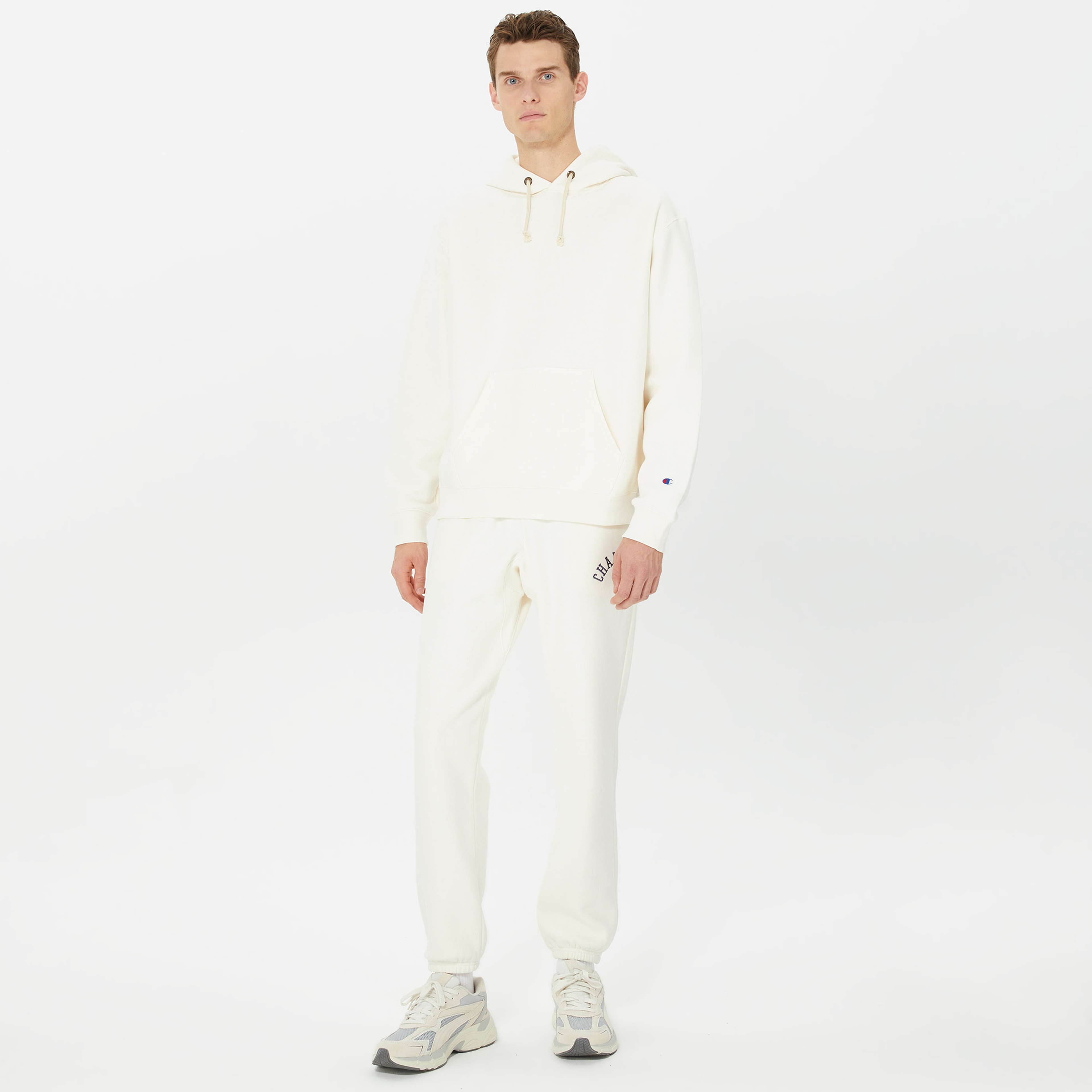 Champion Elastic Cuff Erkek Beyaz Eşofman Altı