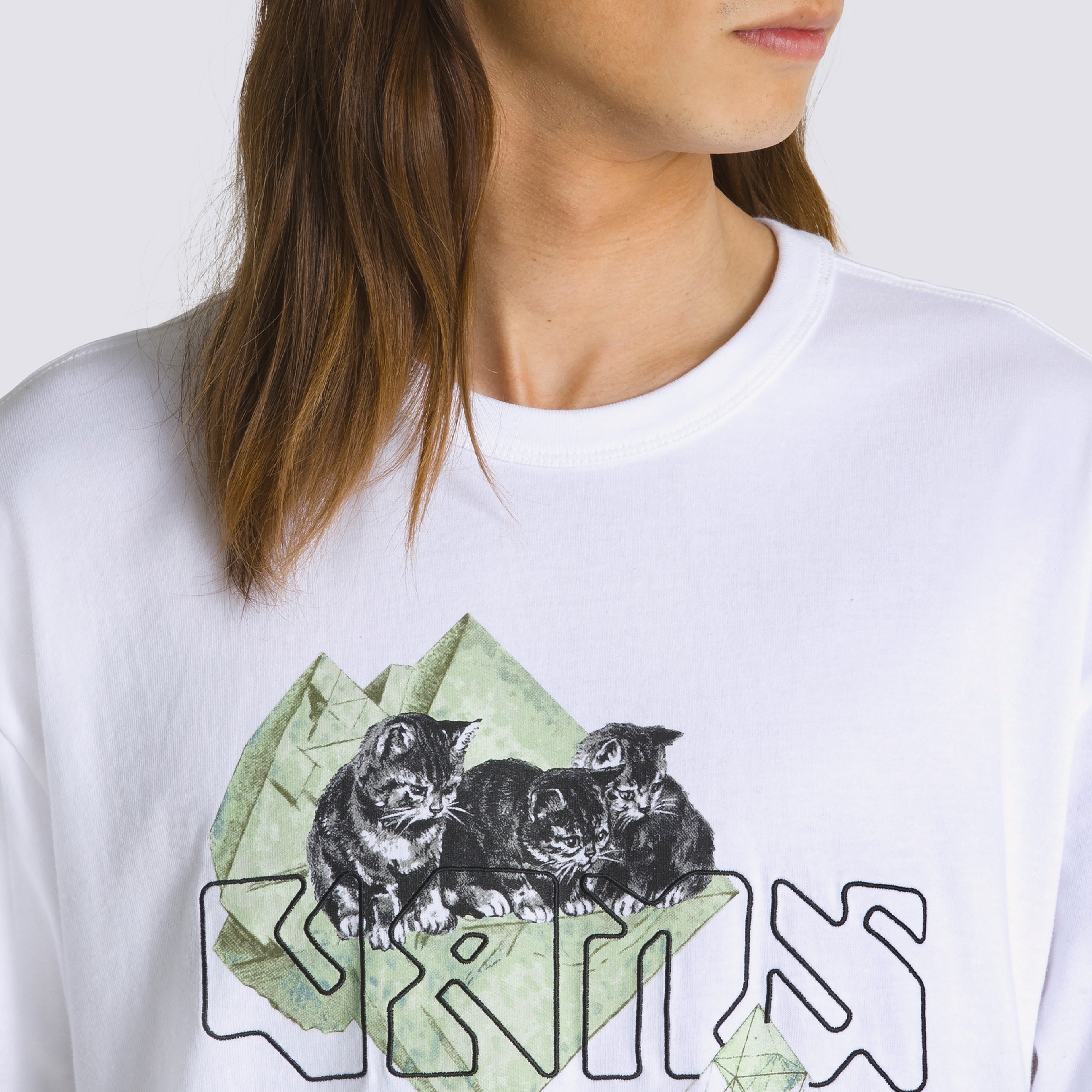 Vans Digital Kitten Erkek Beyaz T-Shirt