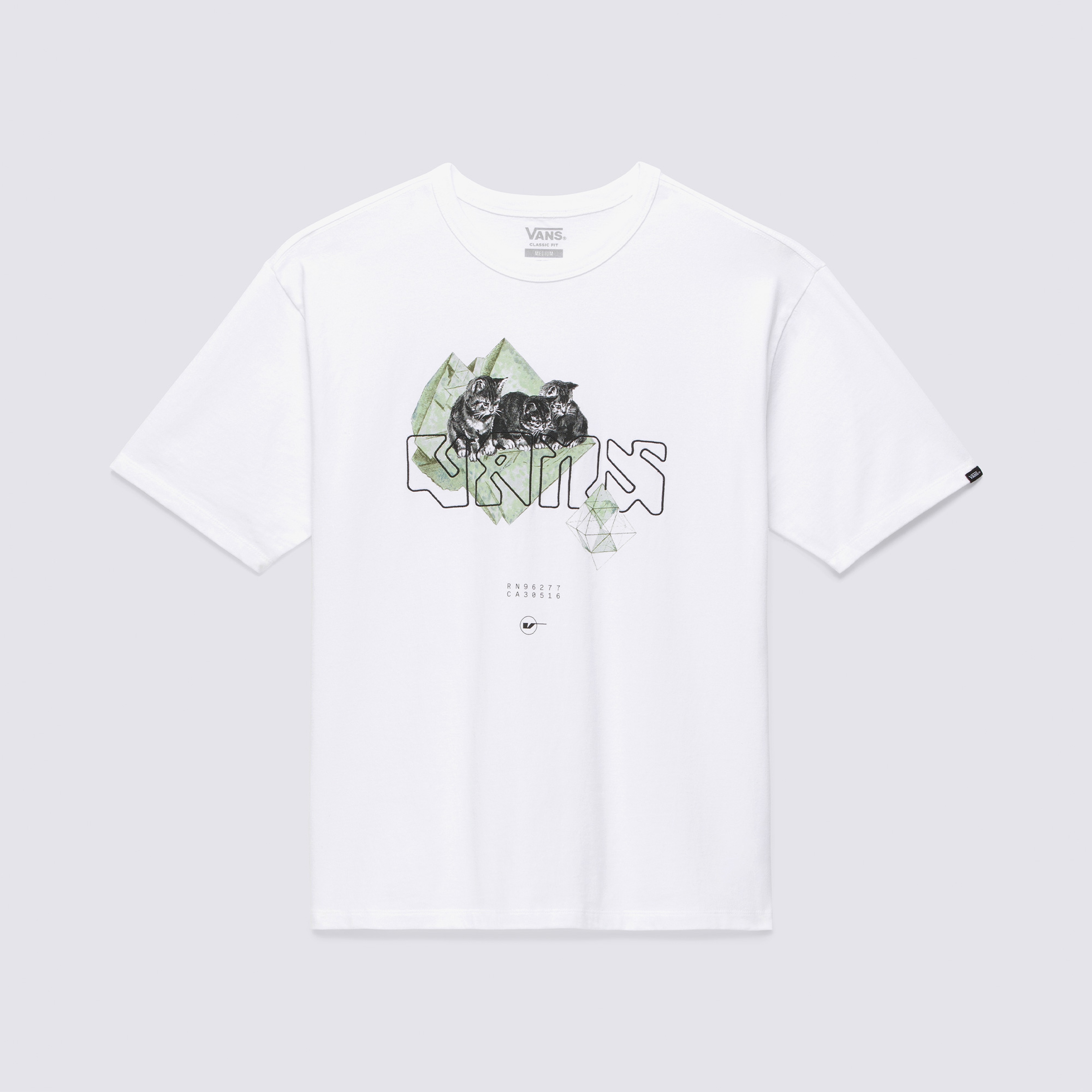 Vans Digital Kitten Erkek Beyaz T-Shirt