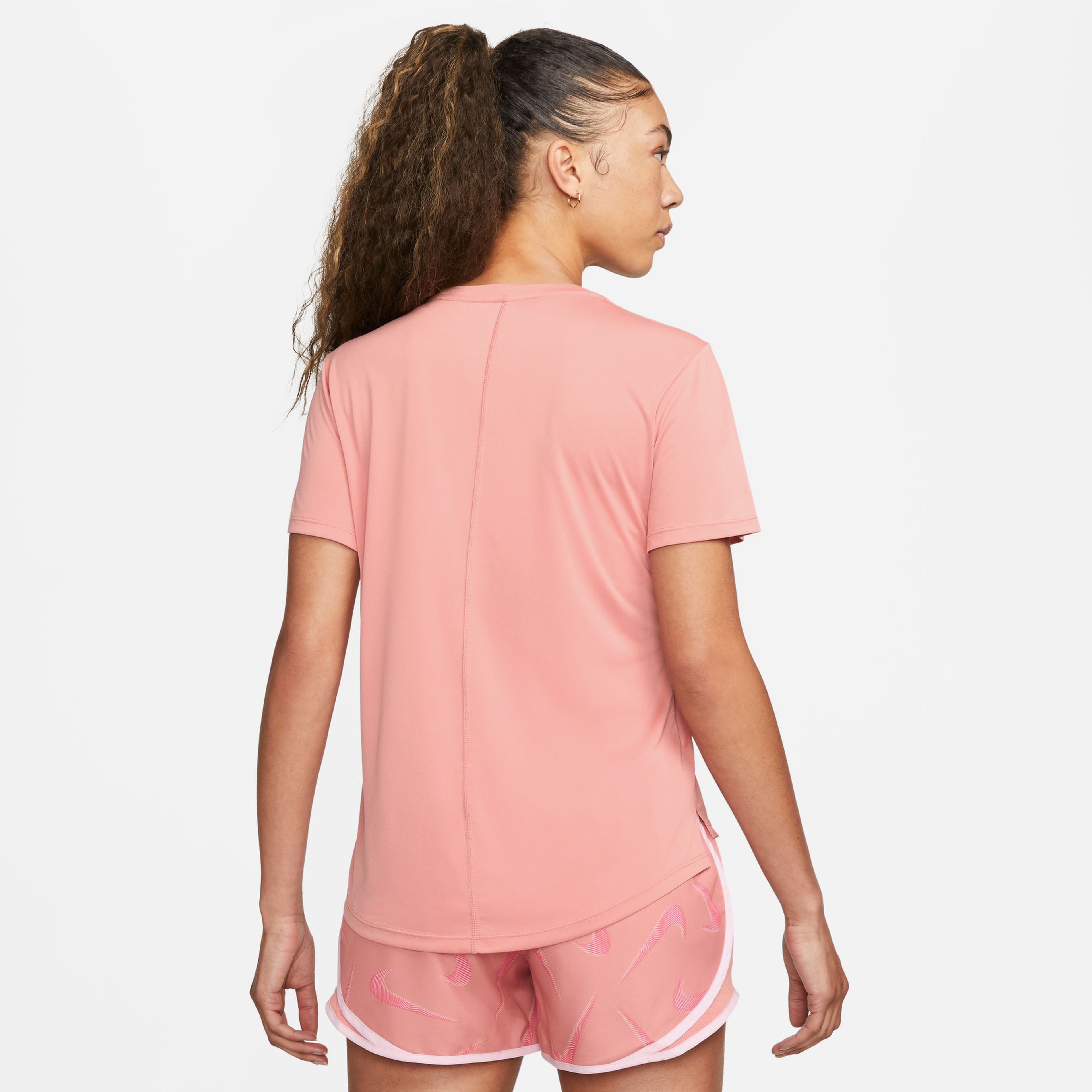 Nike Dri-Fit Swoosh Kadın Pembe Koşu T-Shirt