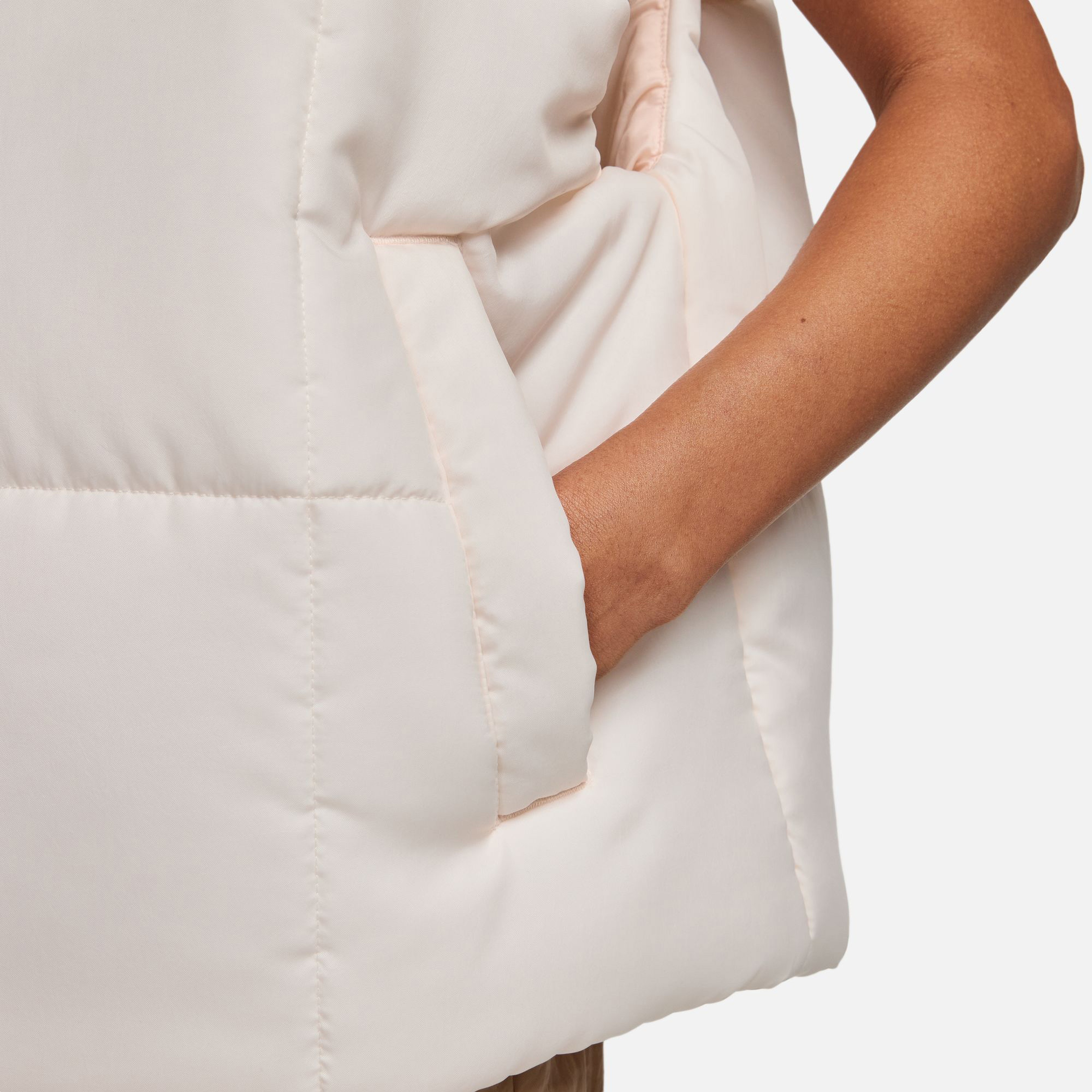 Nike Sportswear Therma Fit Classic Vest Kadın Krem Yelek