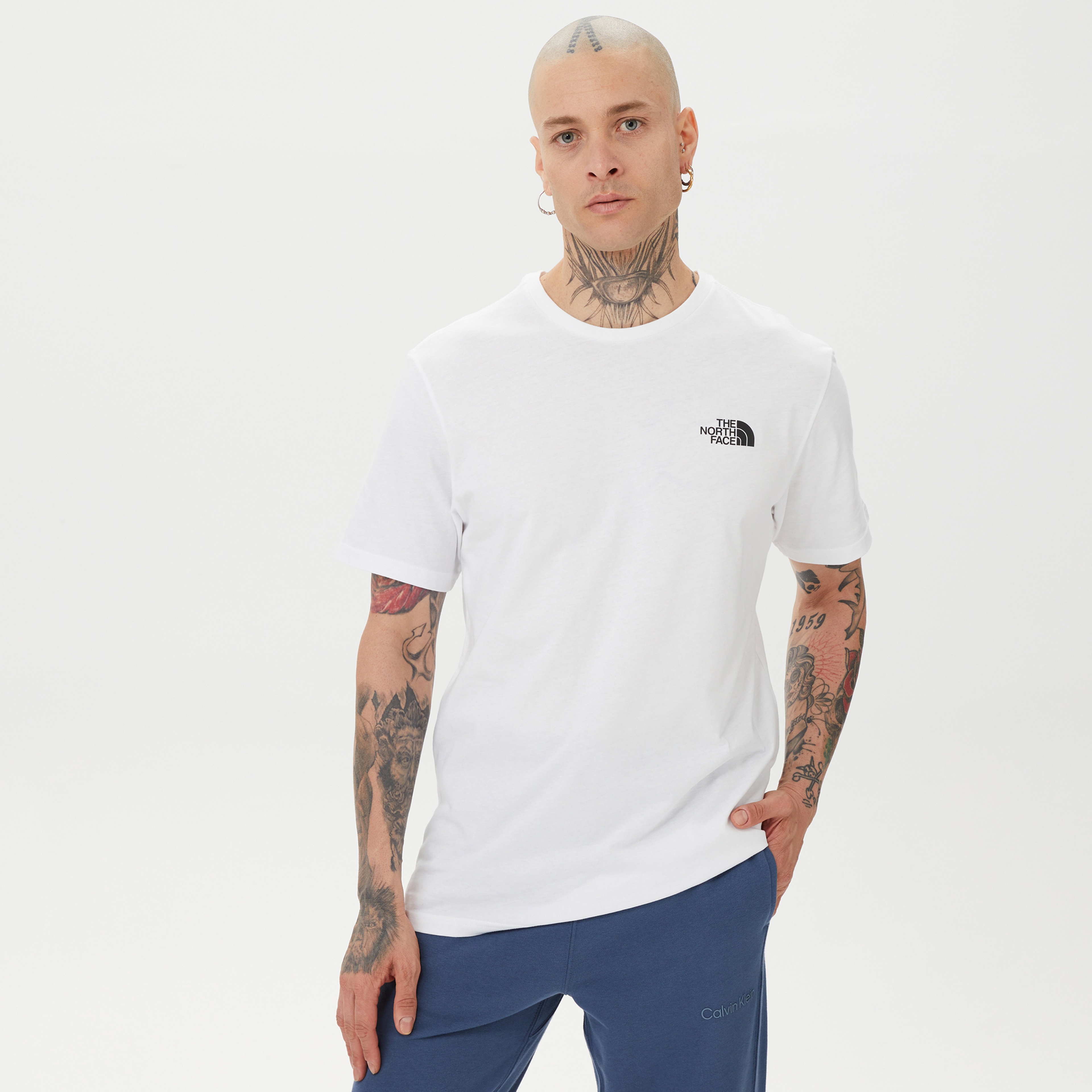 The North Face Collage Erkek Beyaz T-Shirt