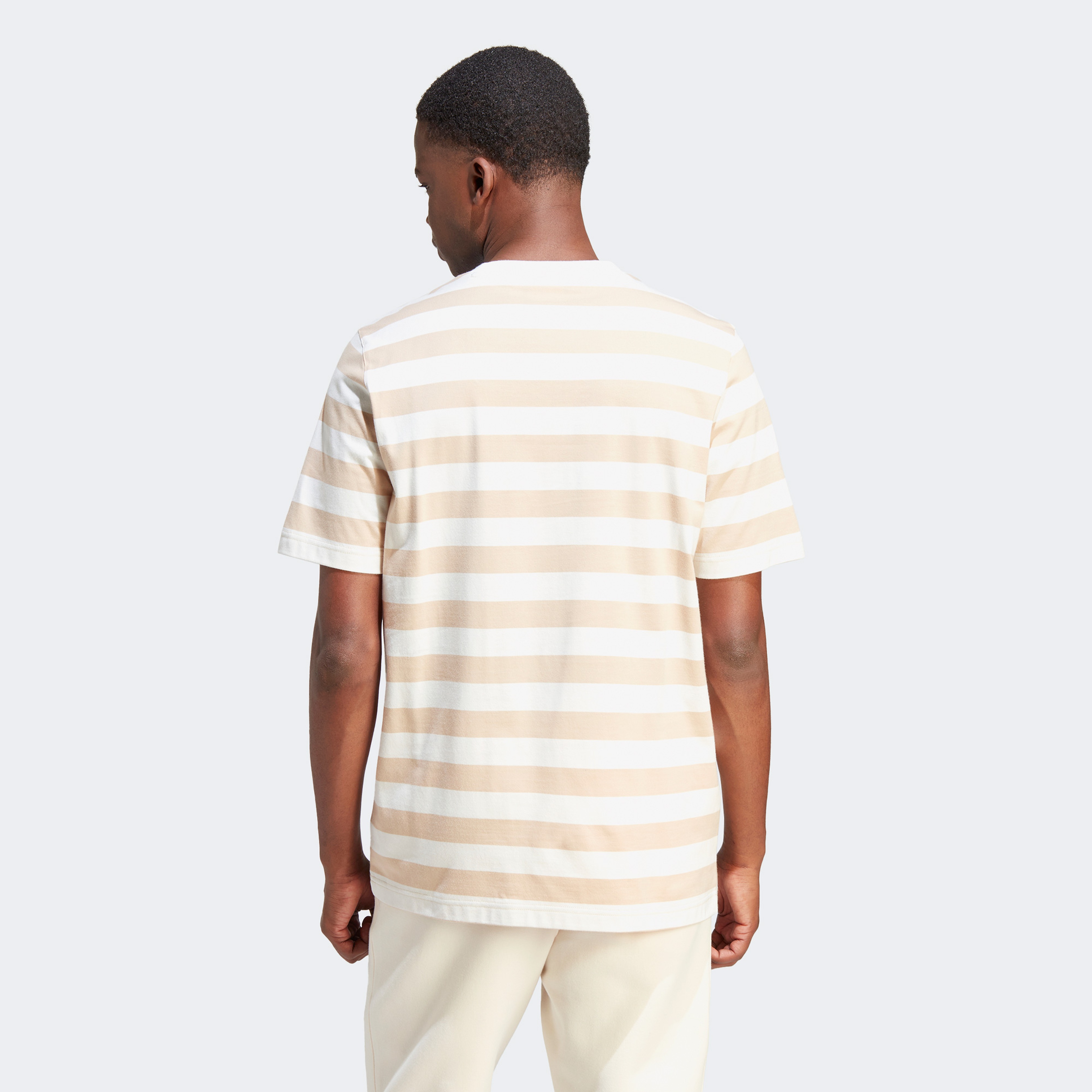 adidas Striped Originals Erkek Krem T-Shirt
