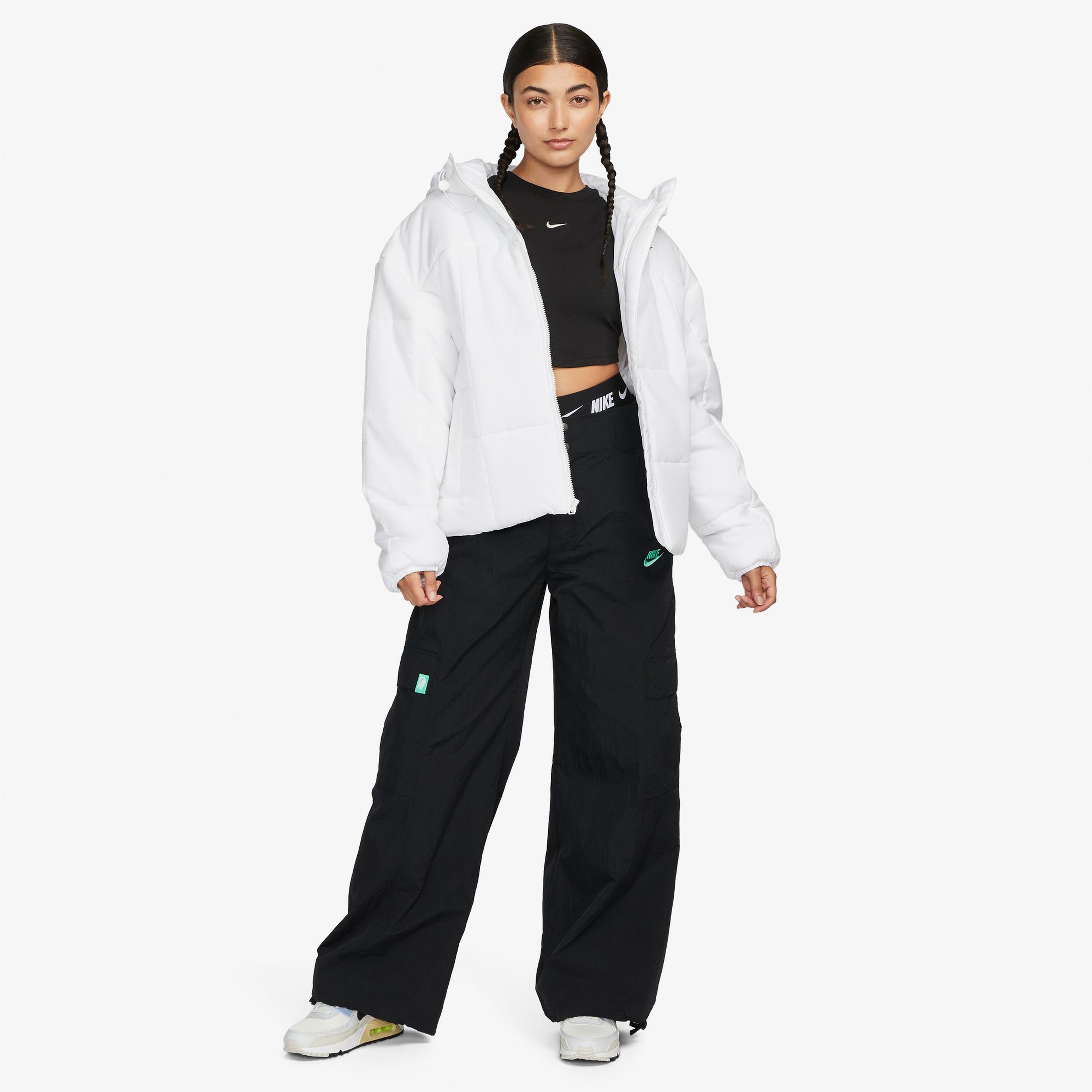 Nike Sportswear Classic Puffer Kadın Beyaz Günlük Mont