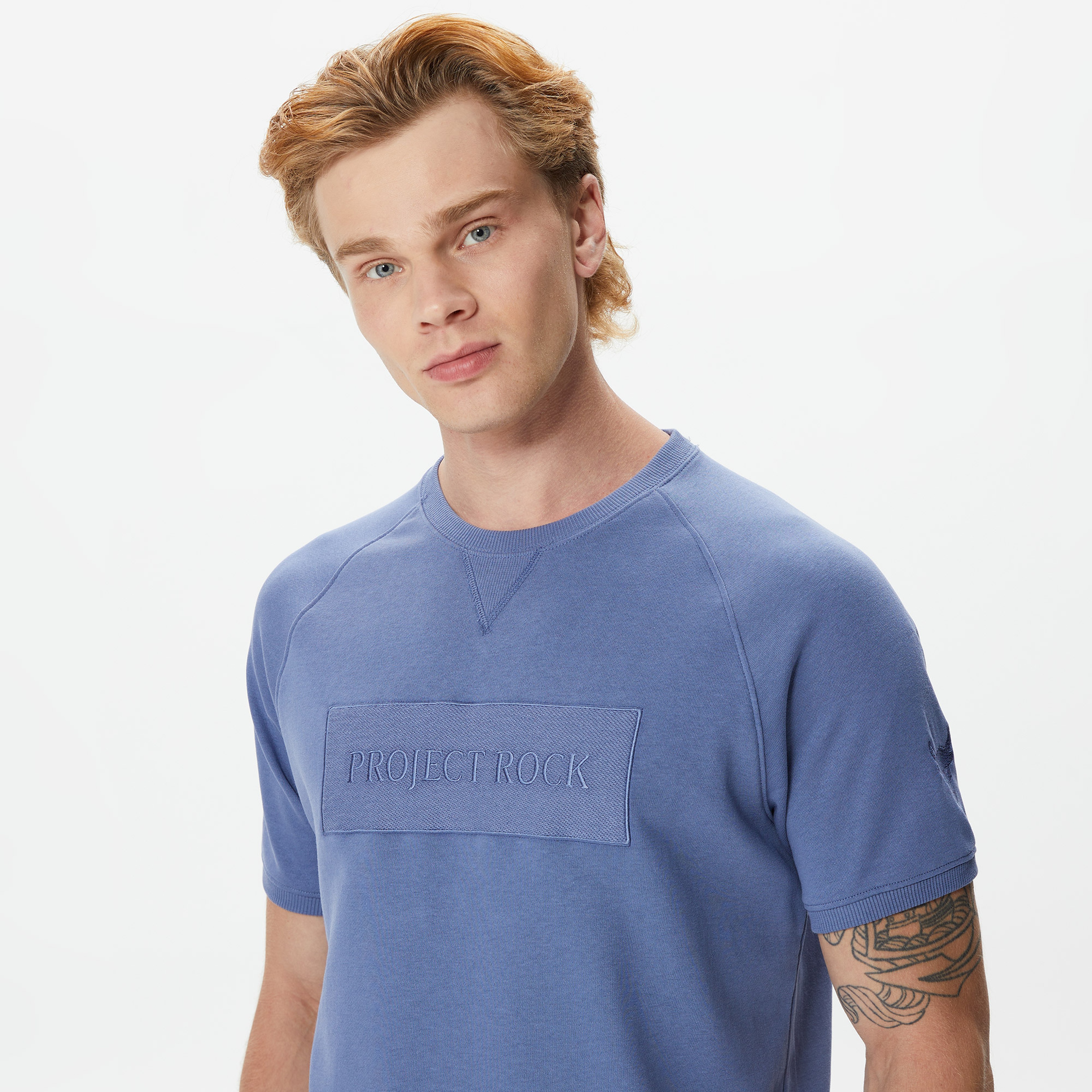 Under Armour Pjt Rock Terry Gym Erkek Mavi T-Shirt