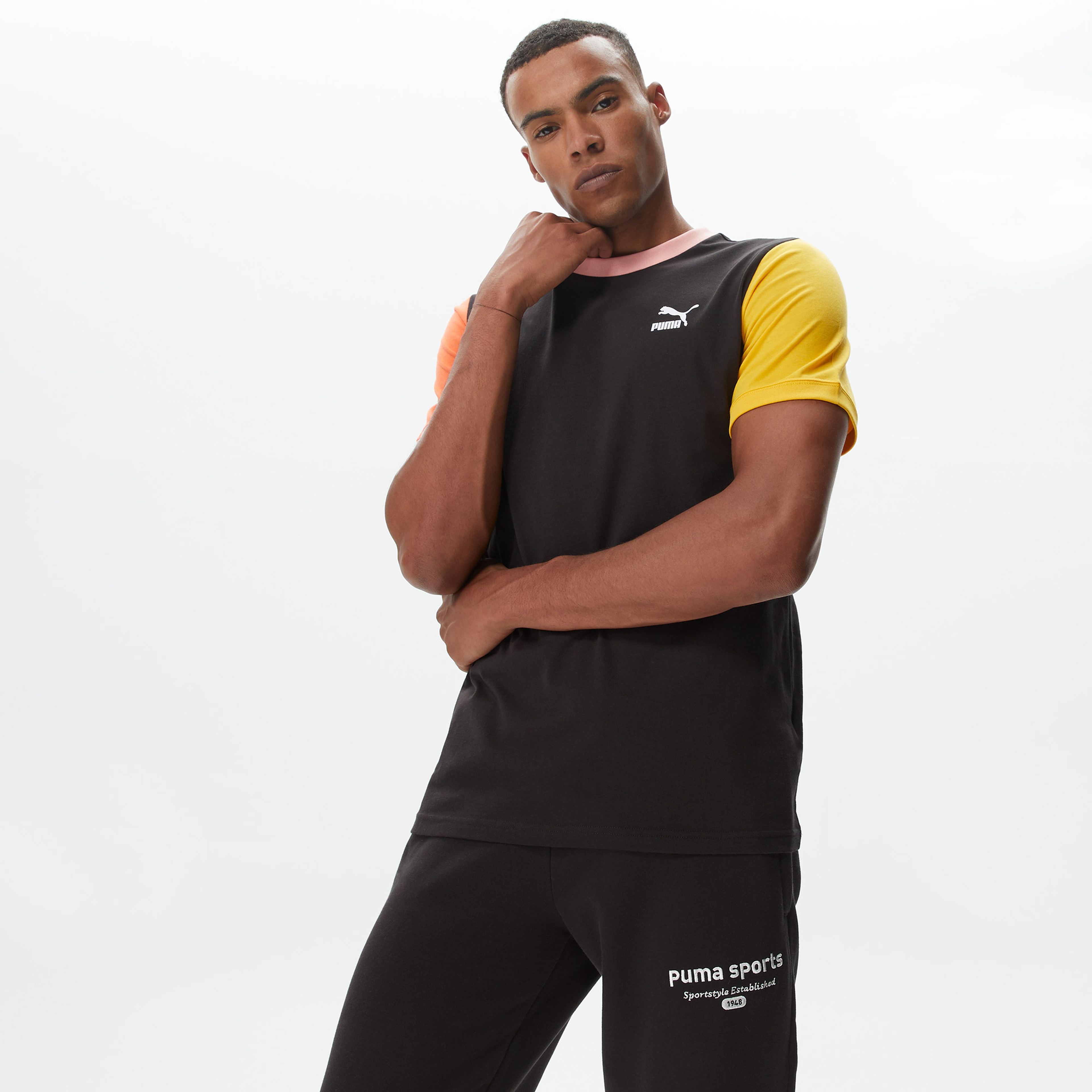 Puma Classics Block Erkek Siyah T-Shirt