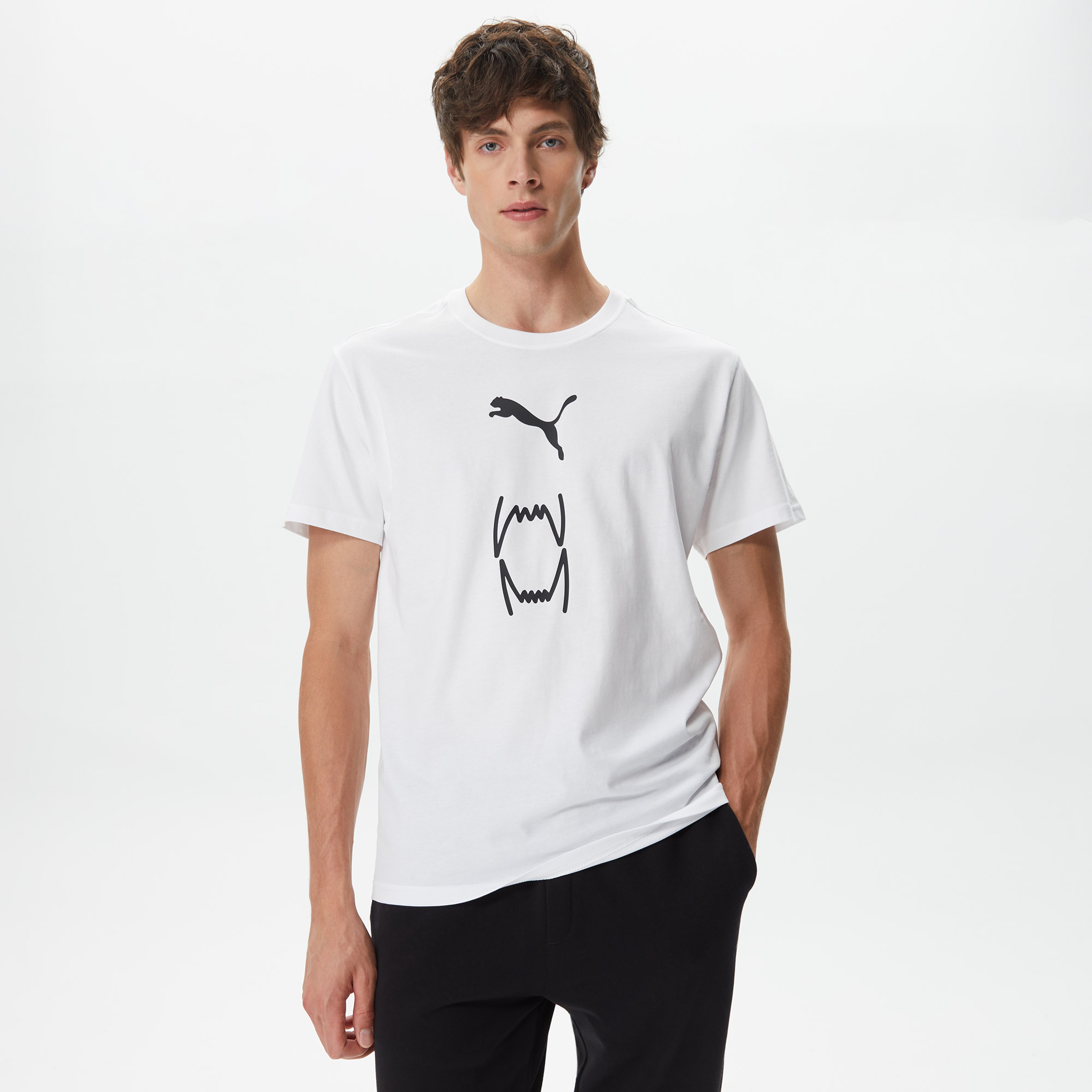 Puma Franchise Core Erkek Beyaz T-Shirt