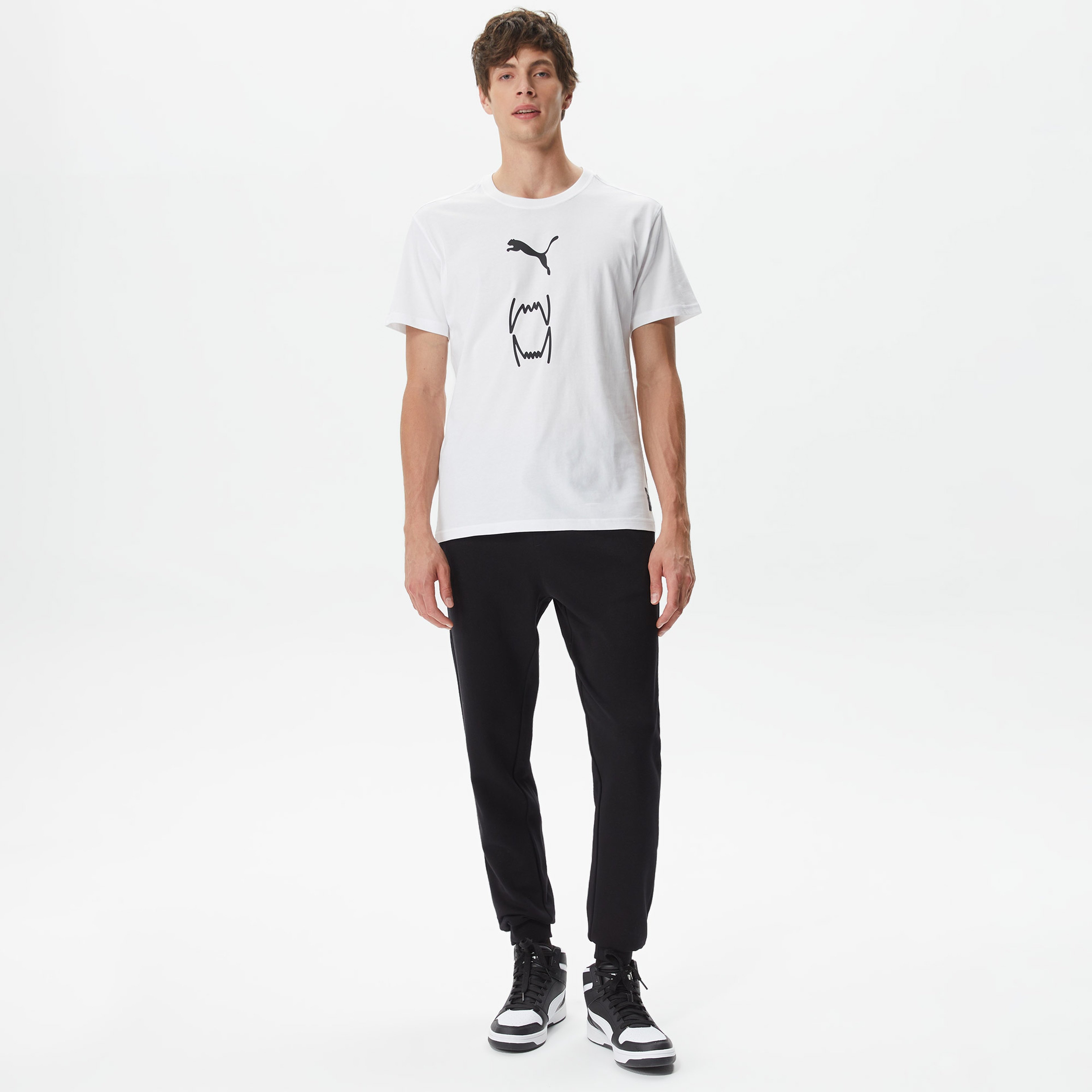 Puma Franchise Core Erkek Beyaz T-Shirt