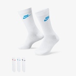 Nike Sportswear Everyday Essential Unisex 3'lü Beyaz Çorap
