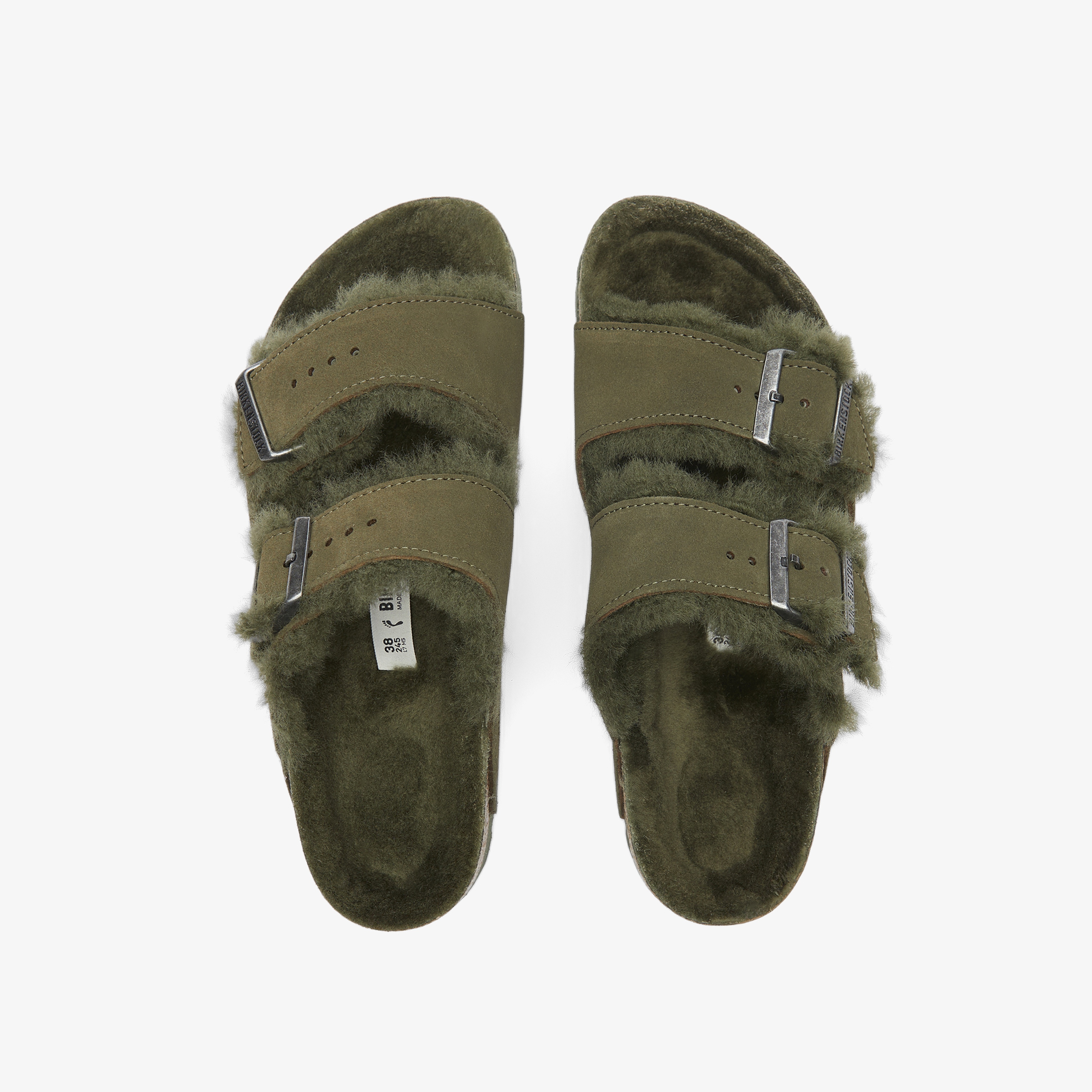 Birkenstock Arizona Shearling Kadın Yeşil Terlik