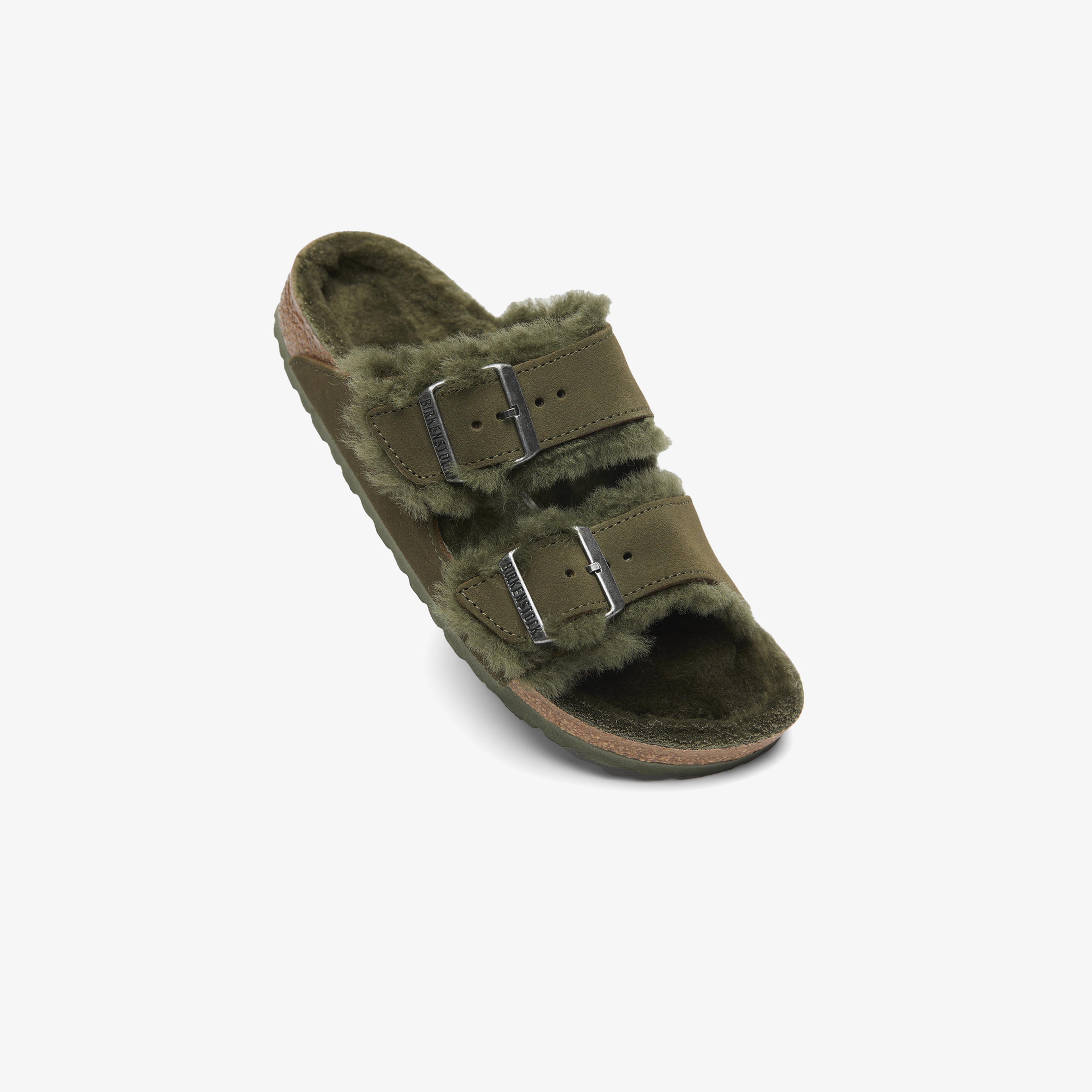 Birkenstock Arizona Shearling Kadın Yeşil Terlik