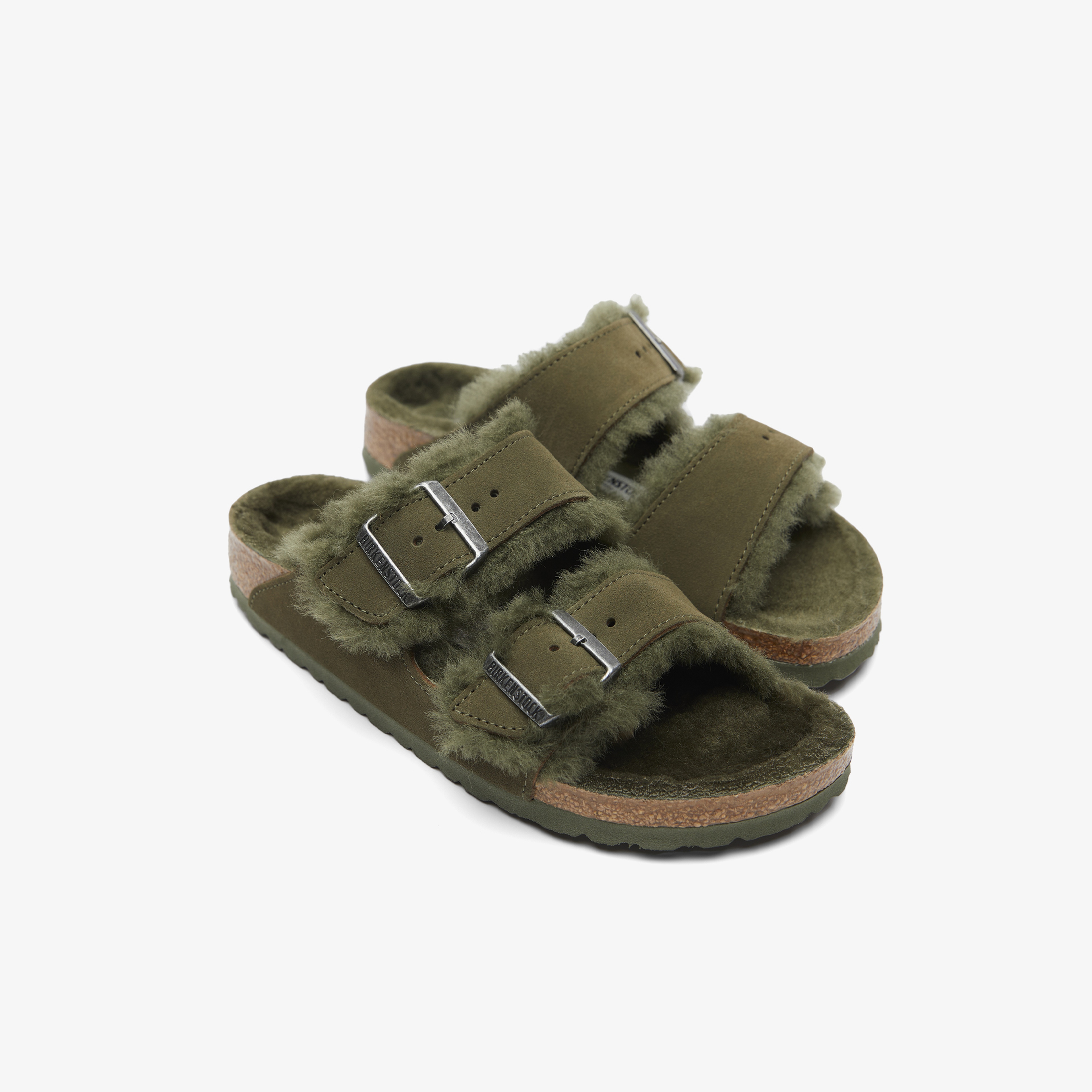 Birkenstock Arizona Shearling Kadın Yeşil Terlik