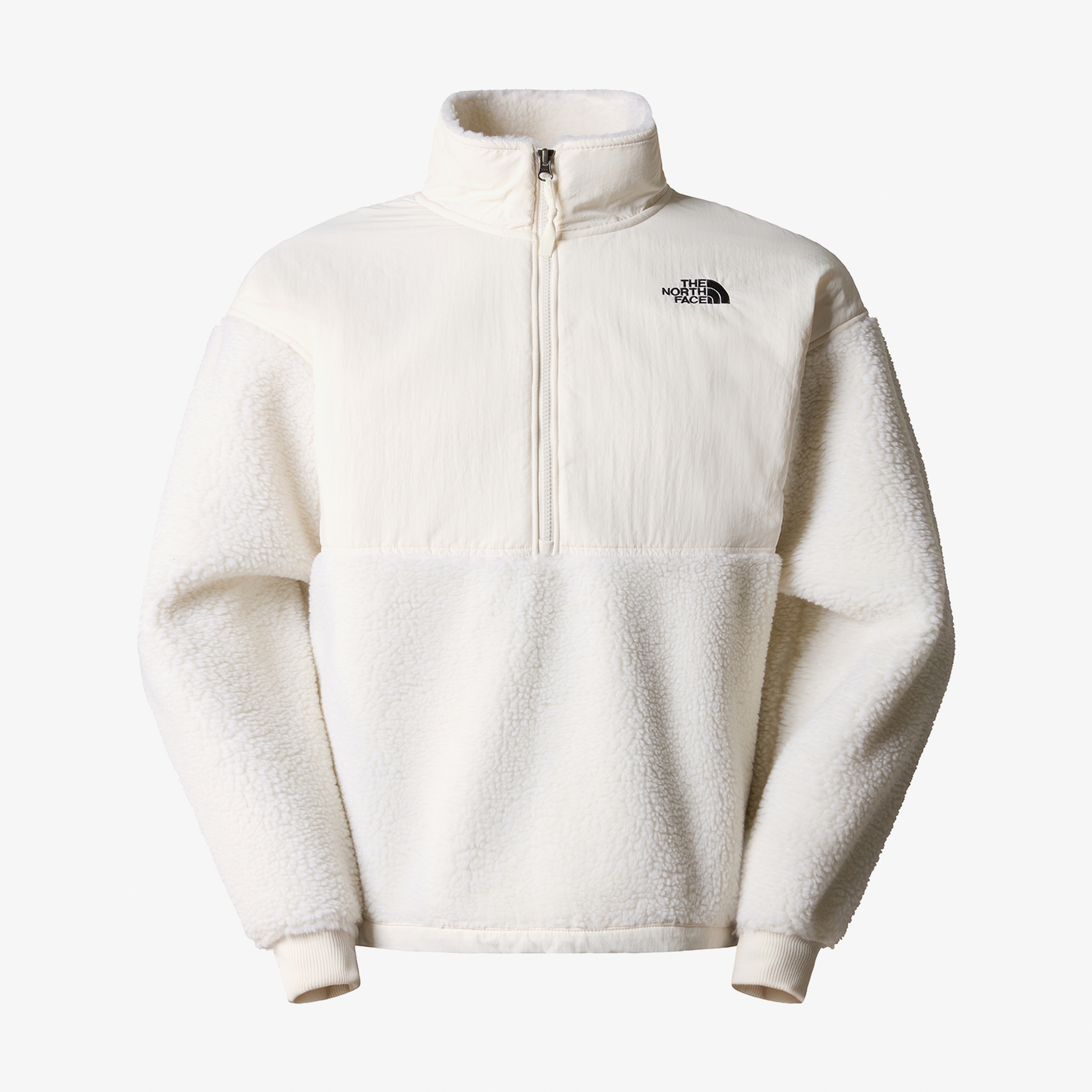 The North Face Platte High Pile Fleece 1/4 Erkek Beyaz Sweatshirt