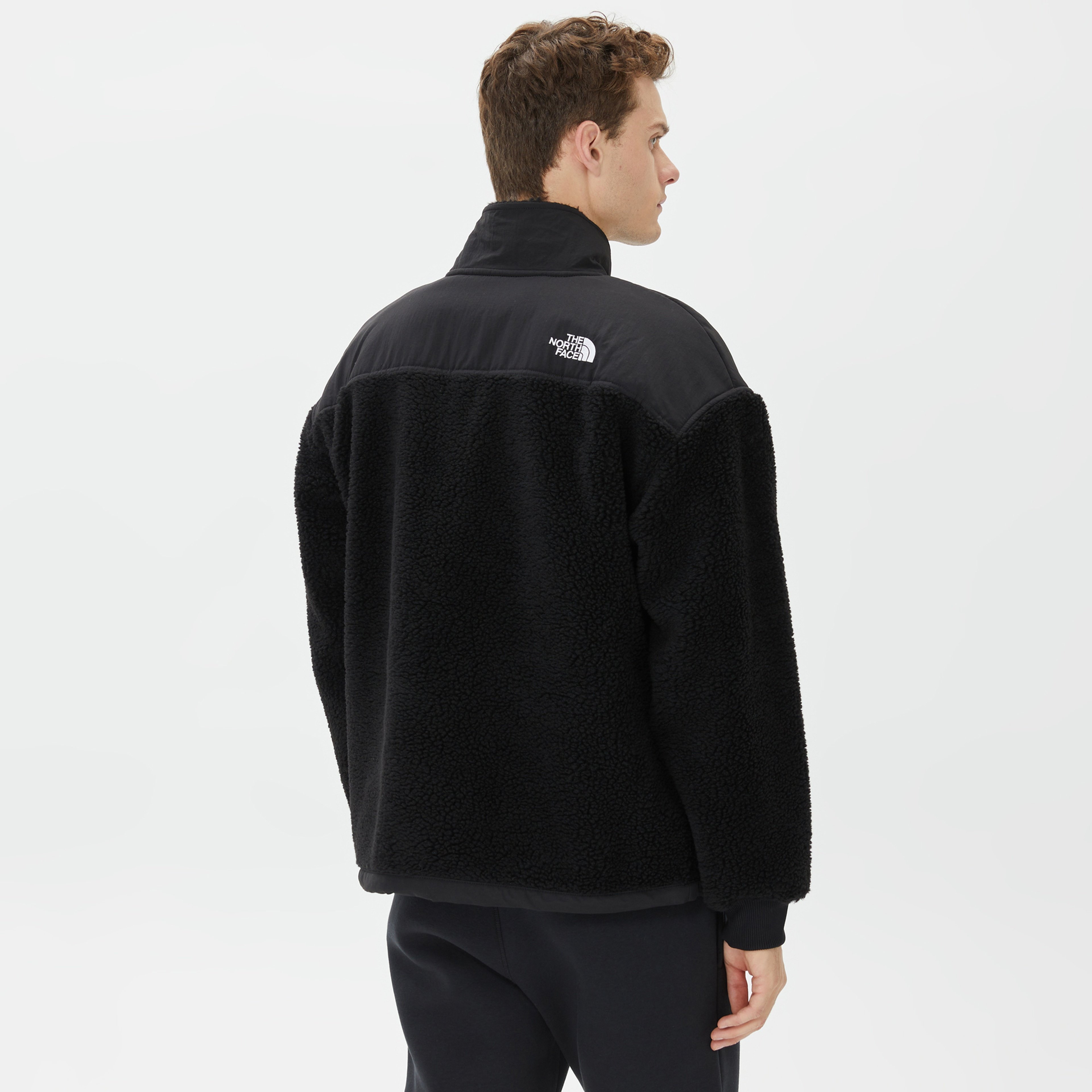 The North Face Platte High Pile Fleece 1/4 Erkek Siyah Sweatshirt
