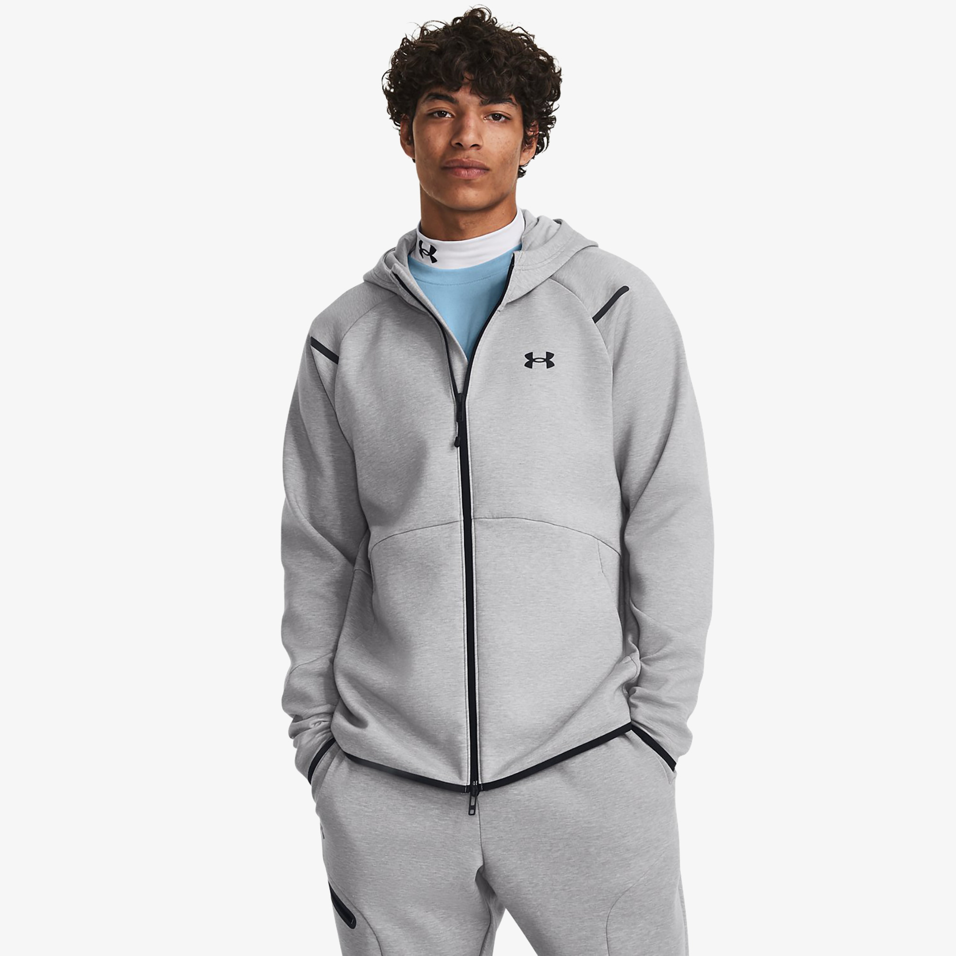 Under Armour Unstoppable Fleece Erkek Gri Sweatshirt