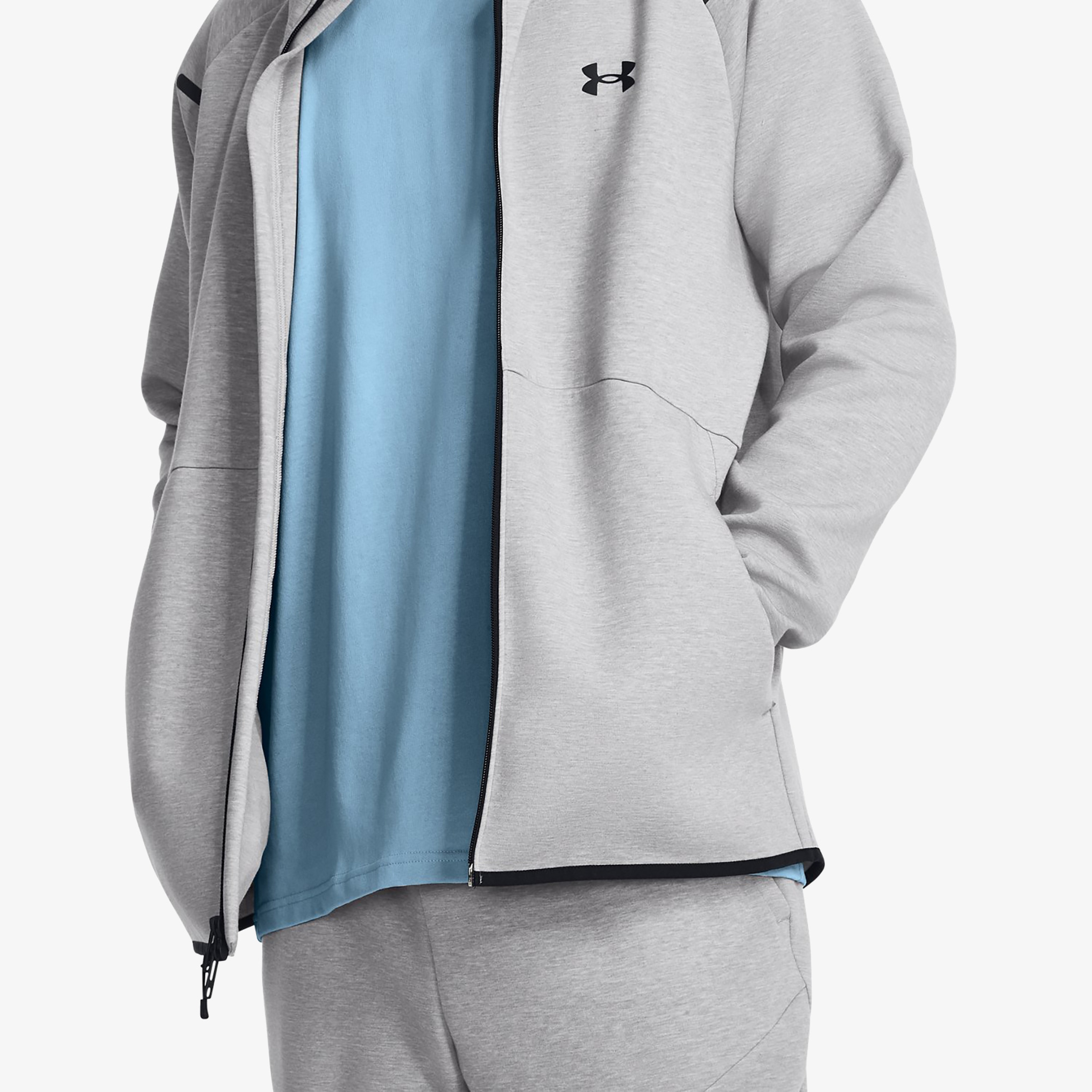 Under Armour Unstoppable Fleece Erkek Gri Sweatshirt