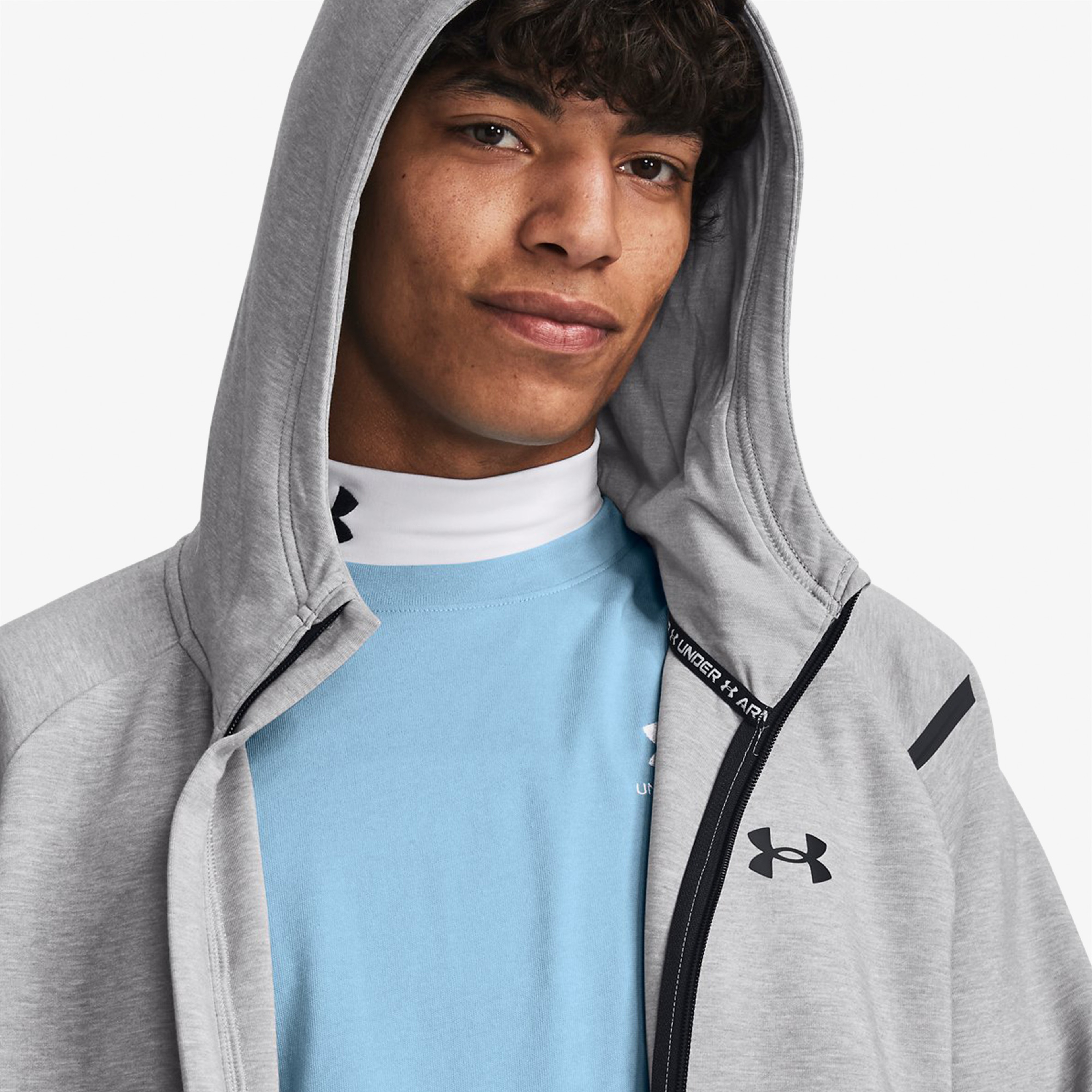 Under Armour Unstoppable Fleece Erkek Gri Sweatshirt