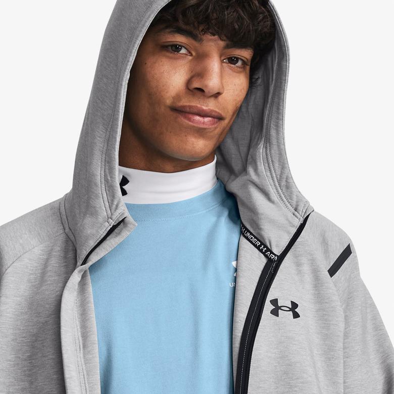Under Armour Unstoppable Fleece Erkek Gri Sweatshirt