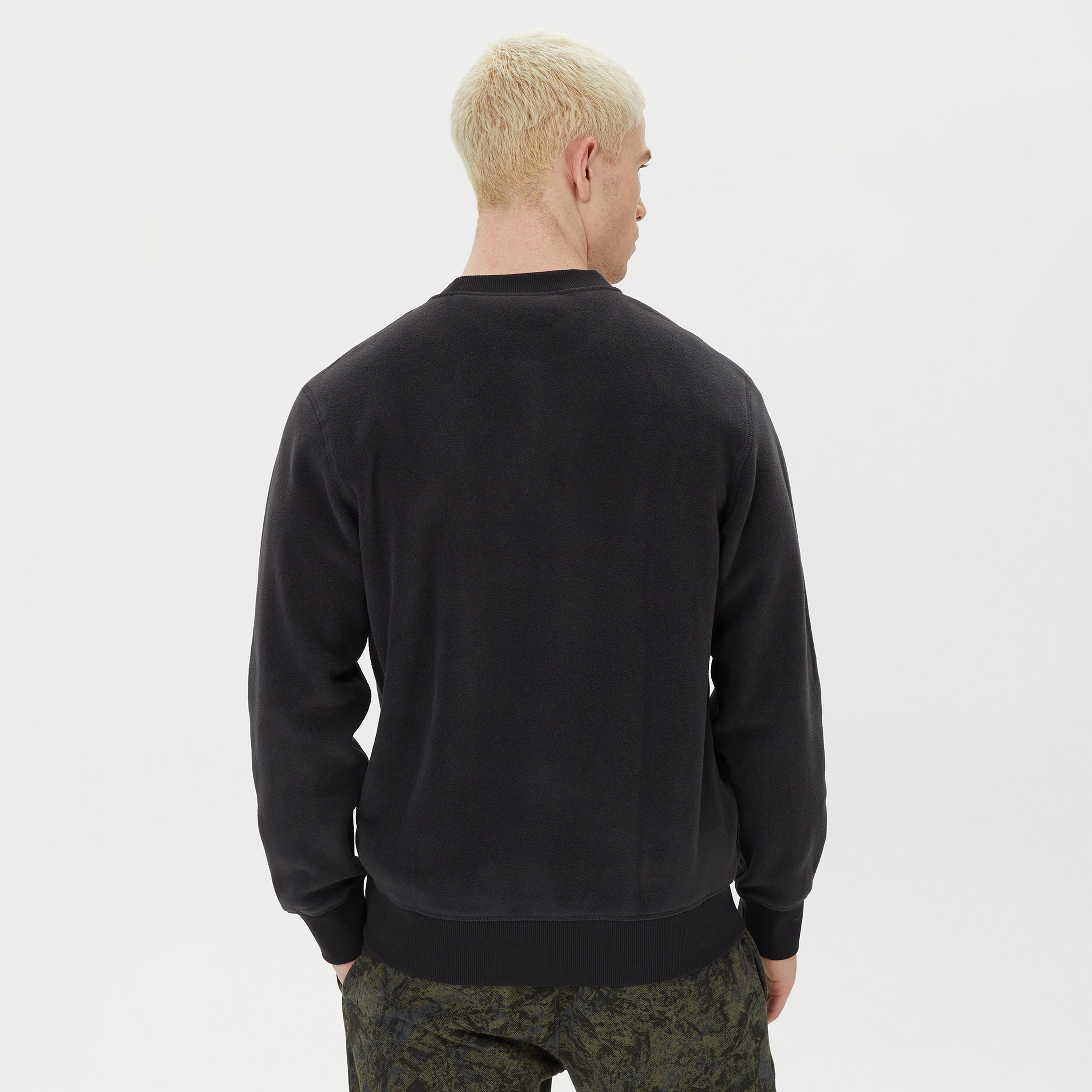 Timberland Linear Logo Crew Neck Erkek Siyah Sweatshirt