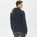 Tommy Hilfiger Regular Washed Signature Hoodie Erkek Siyah Sweatshirt