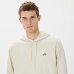 Tommy Hilfiger Regular Washed Signature Hoodie Erkek Bej Sweatshirt