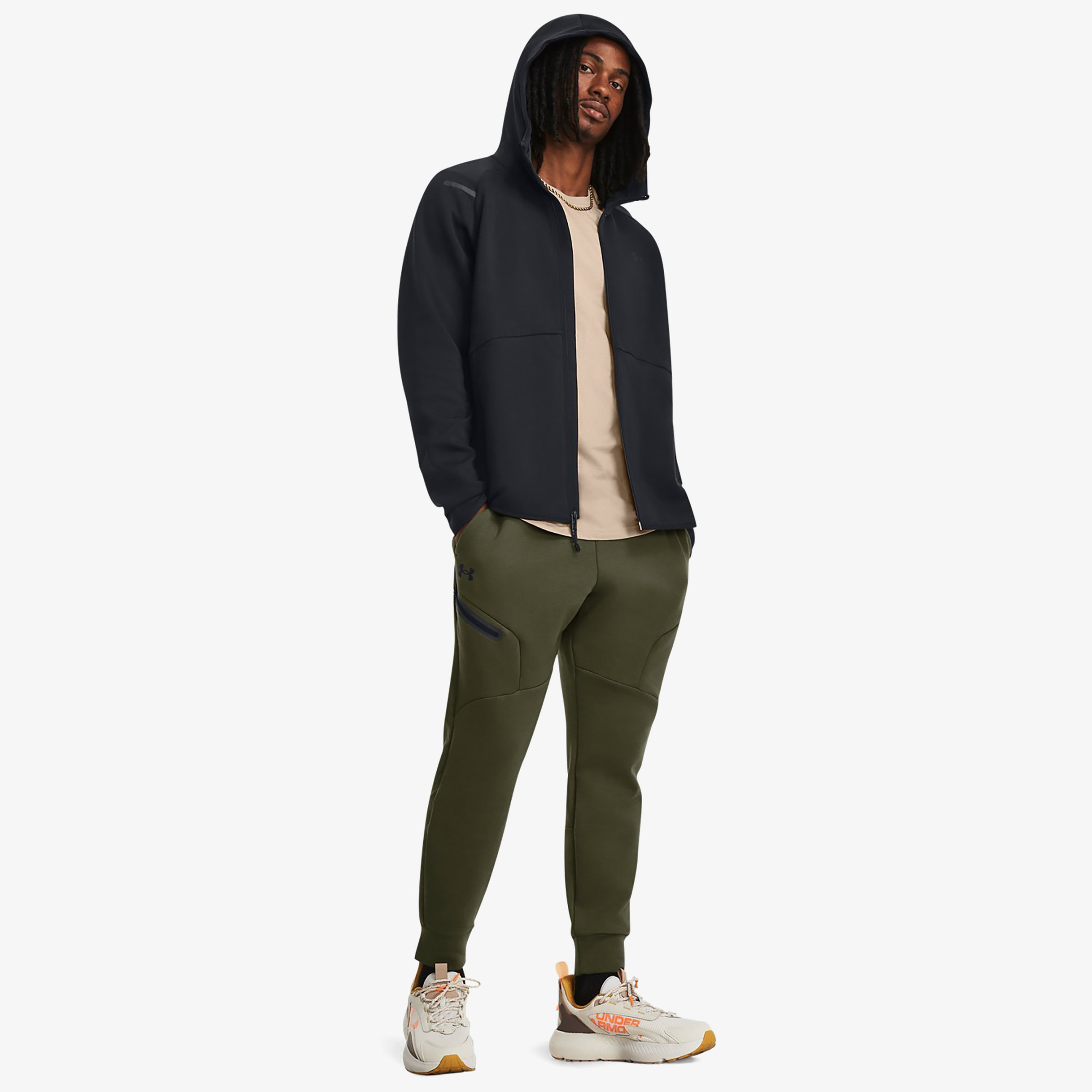 Under Armour Unstoppable Fleece Erkek Siyah Sweatshirt