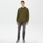 Tommy Hilfiger Relax Badge Hoodie Erkek Yeşil Sweatshirt