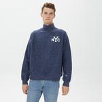 Champion High Neck Erkek Lacivert Sweatshirt