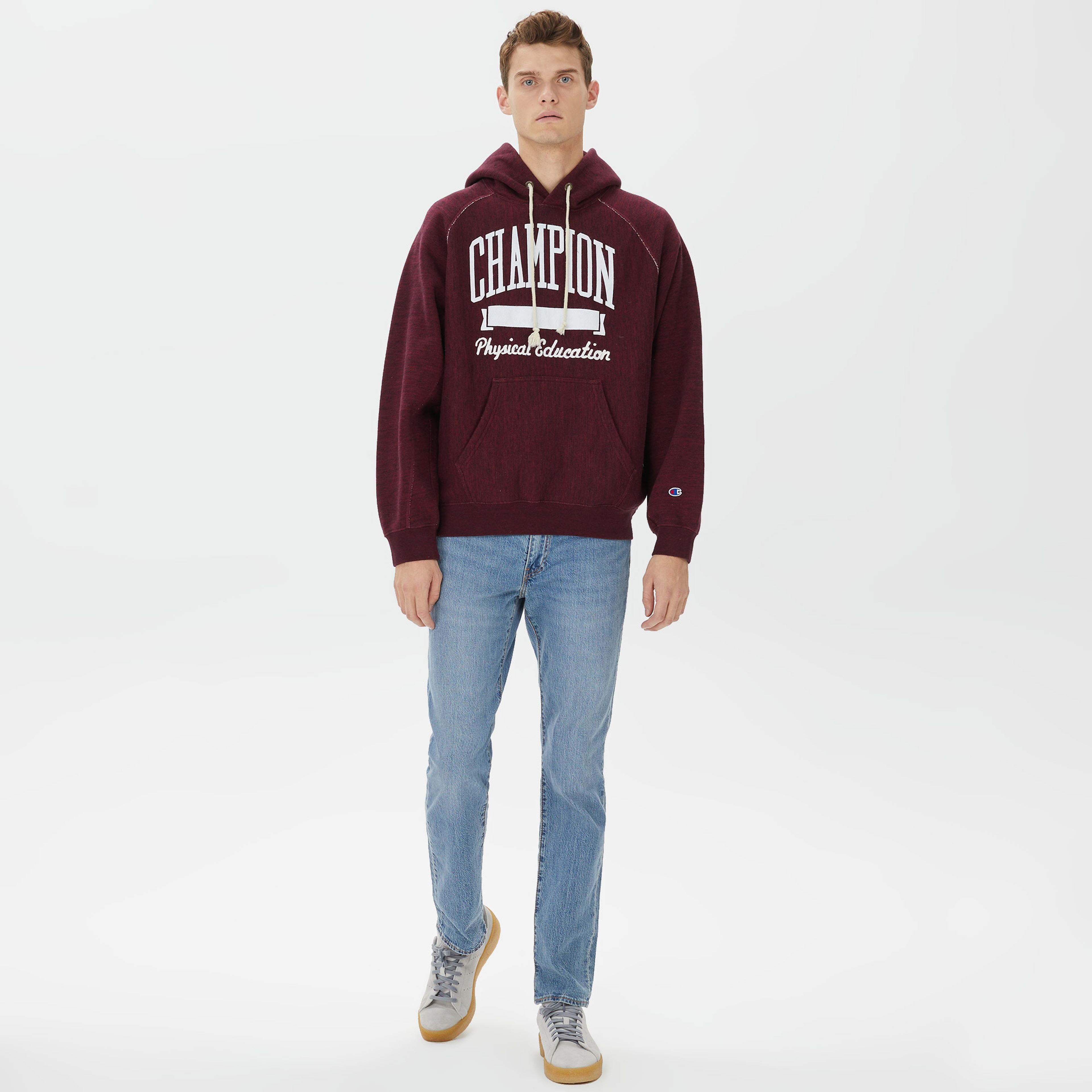 Champion Hooded Erkek Kırmızı Sweatshirt