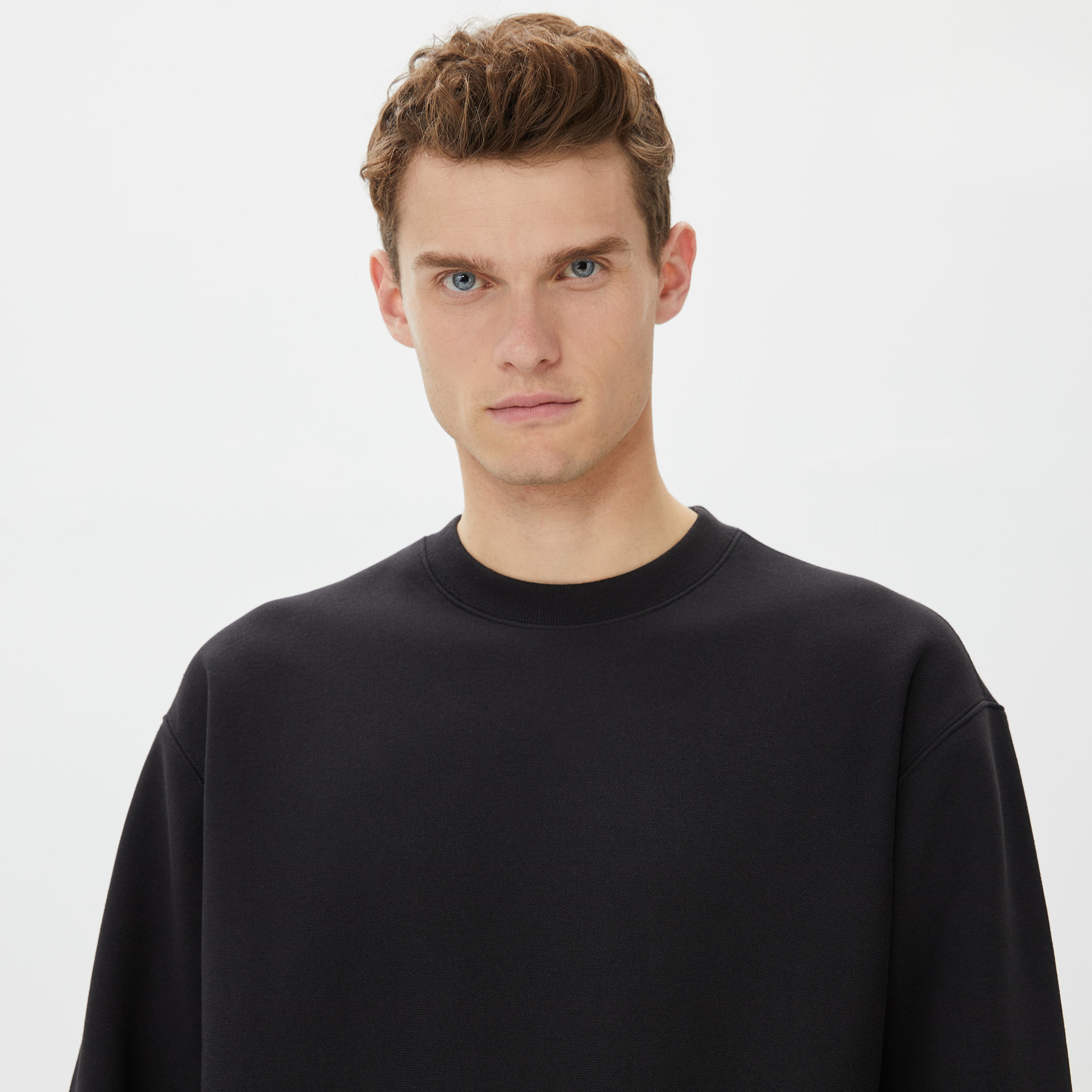Champion Crewneck Erkek Siyah Sweatshirt