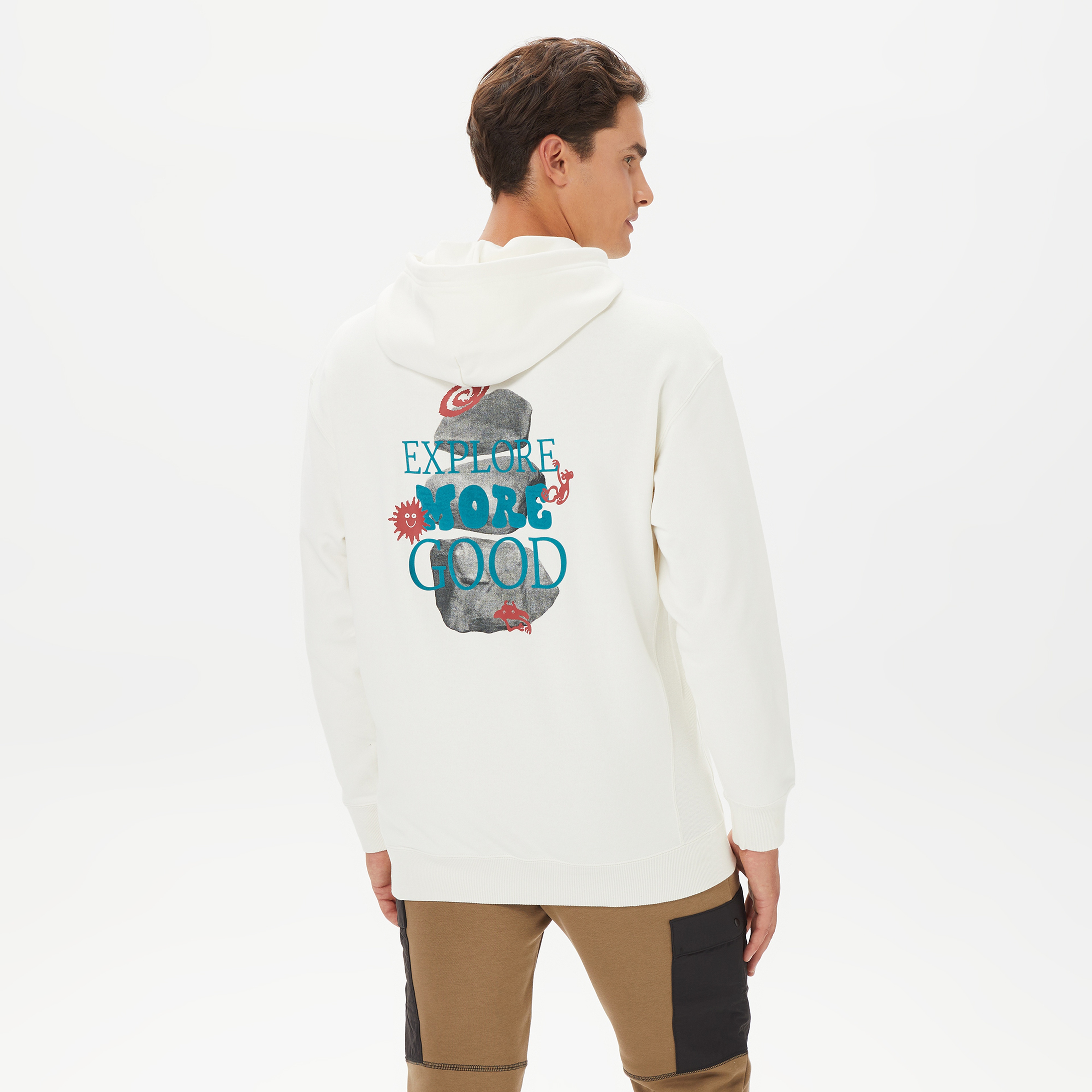 Puma Downtown Erkek Beyaz Hoodie