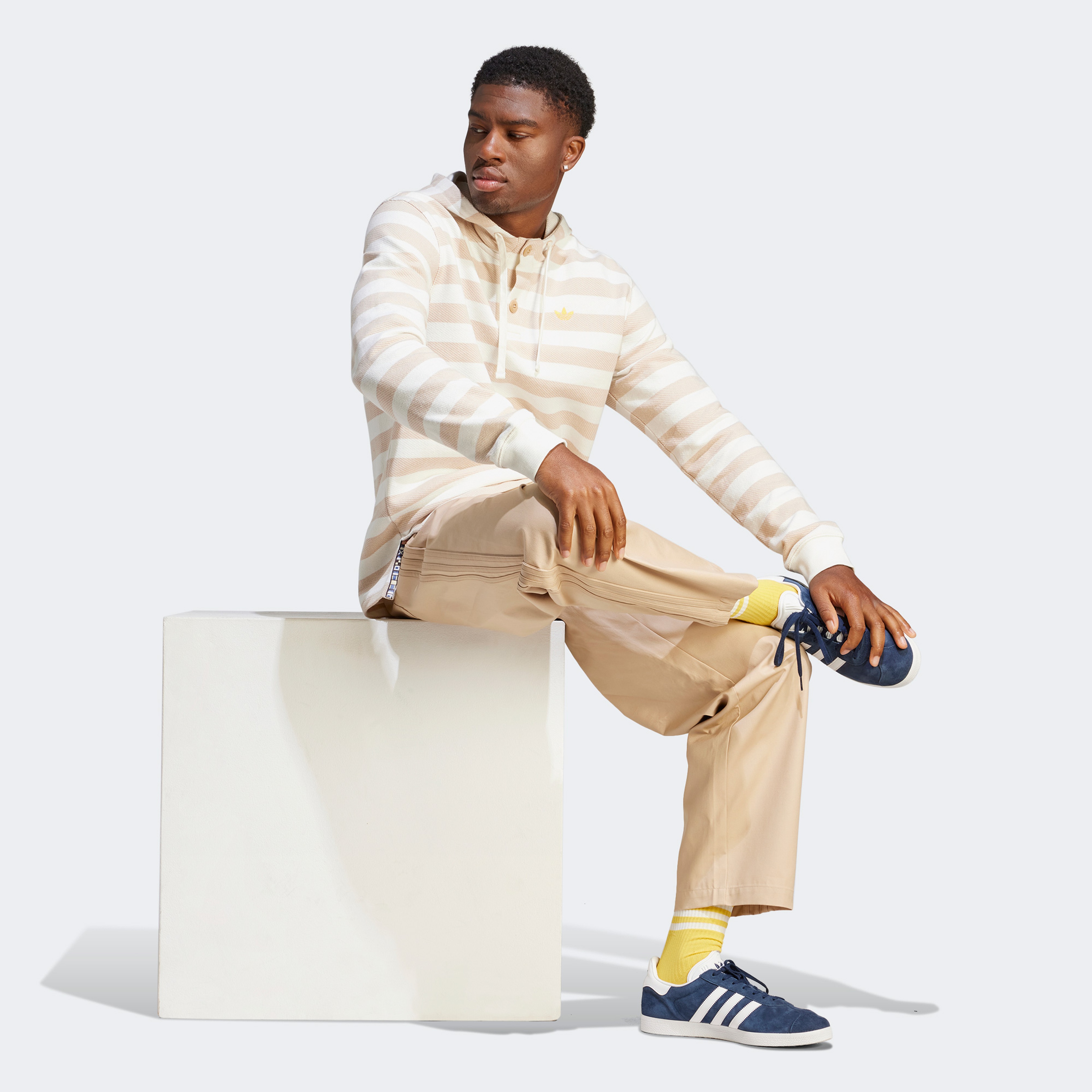 adidas Knitted Originals Erkek Krem Hoodie