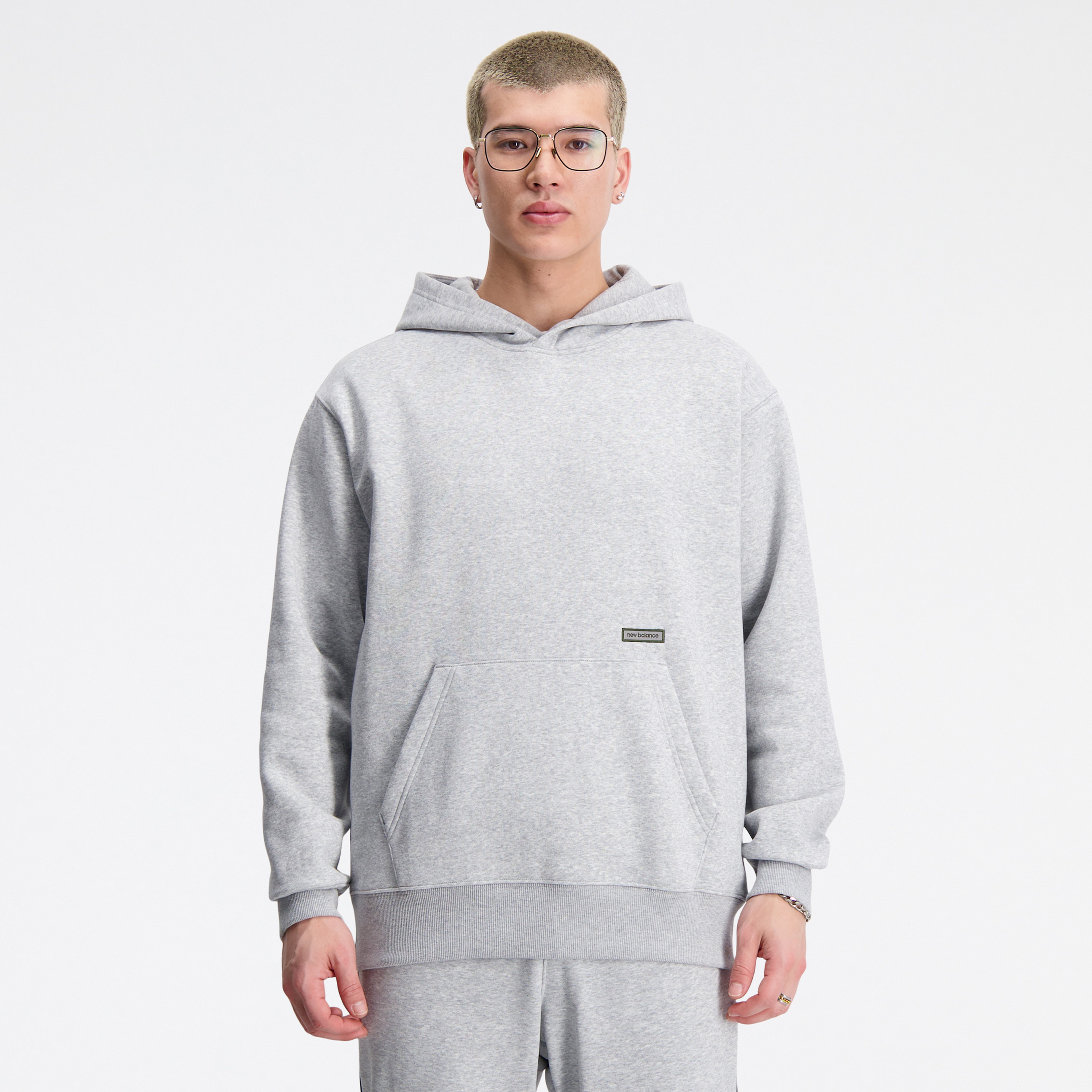 New Balance Essentials Winter Erkek Gri Hoodie