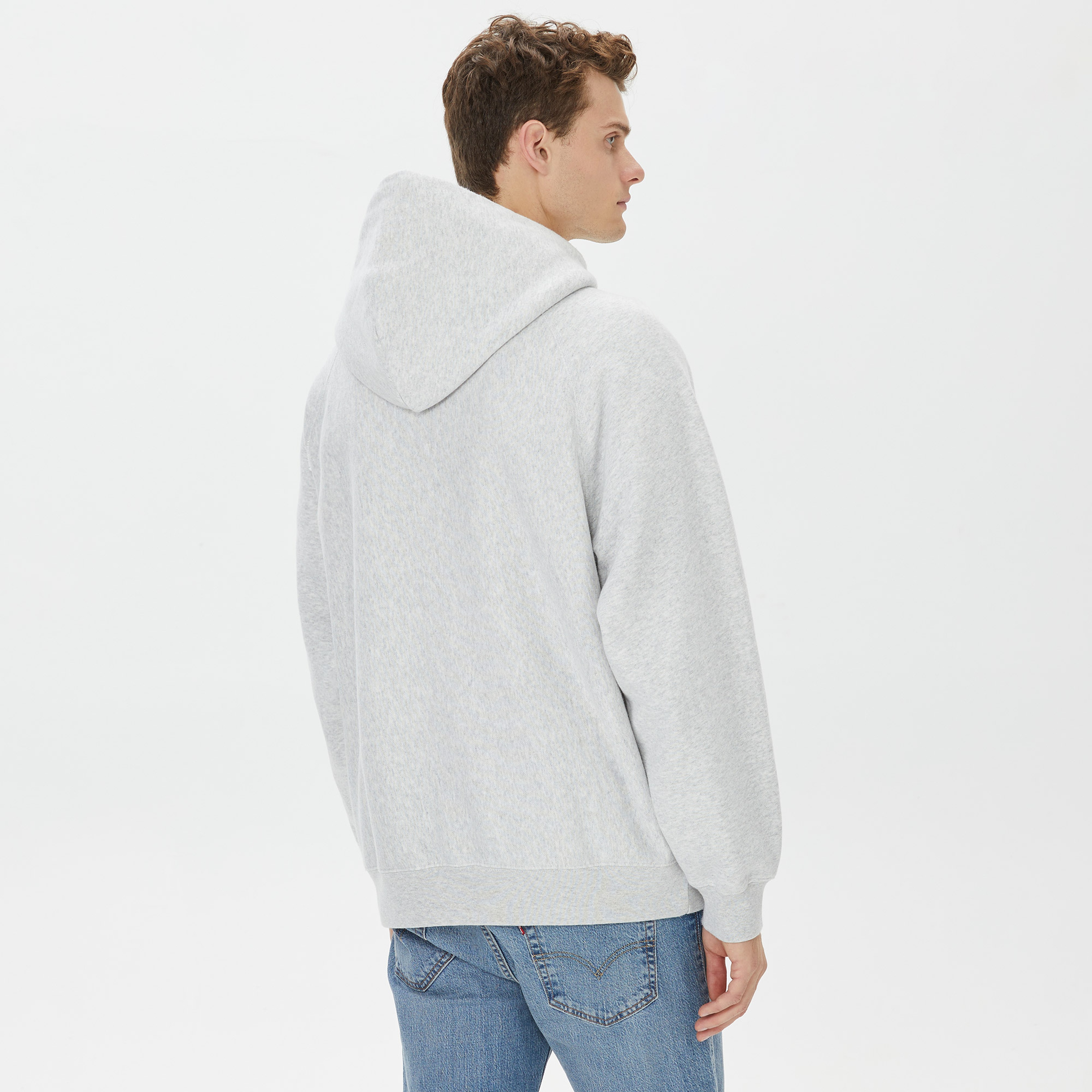Champion Hooded Erkek Gri Sweatshirt