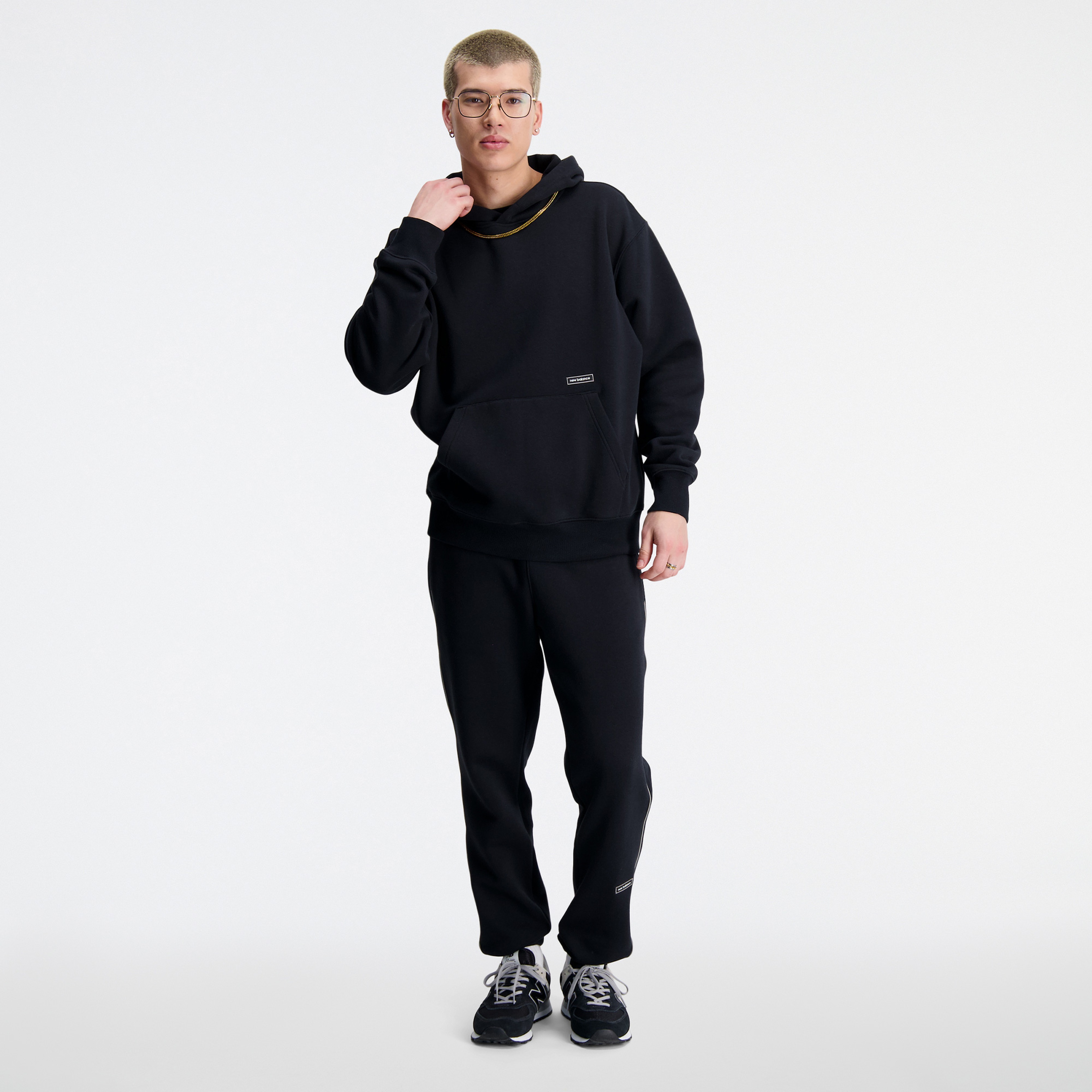 New Balance Essentials Winter Erkek Siyah Hoodie