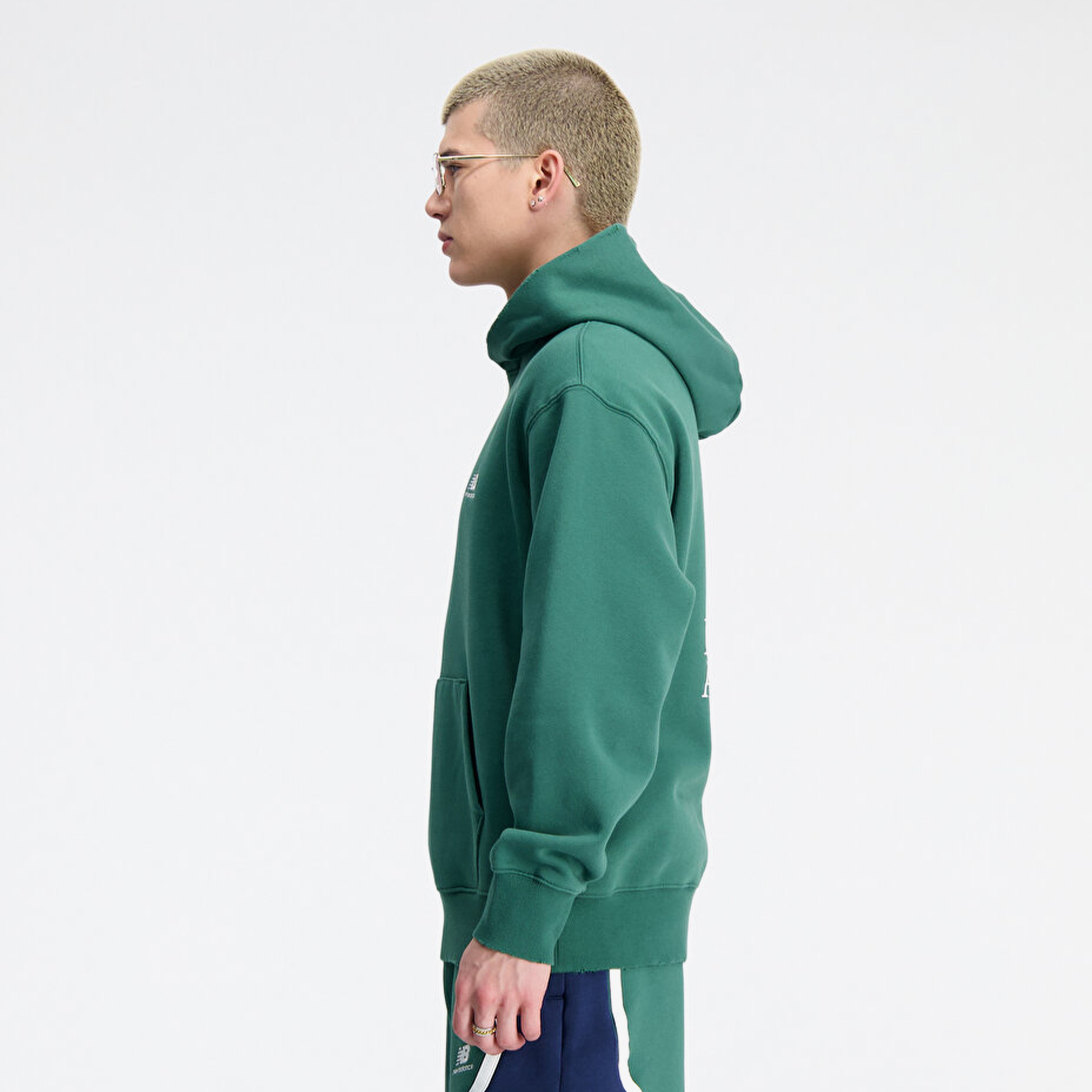 New Balance Hoops Fleece Erkek Yeşil Hoodie