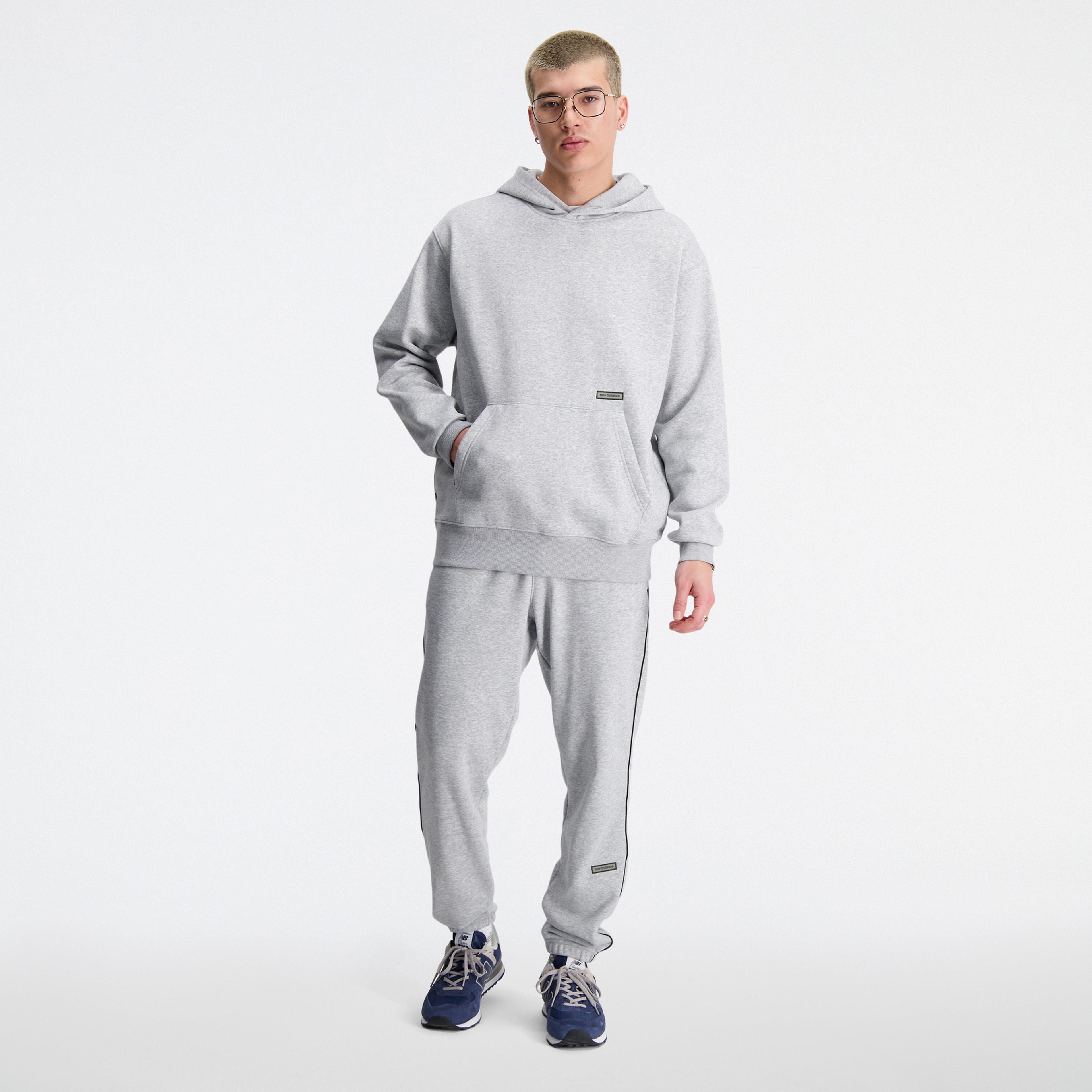 New Balance Essentials Winter Erkek Gri Hoodie