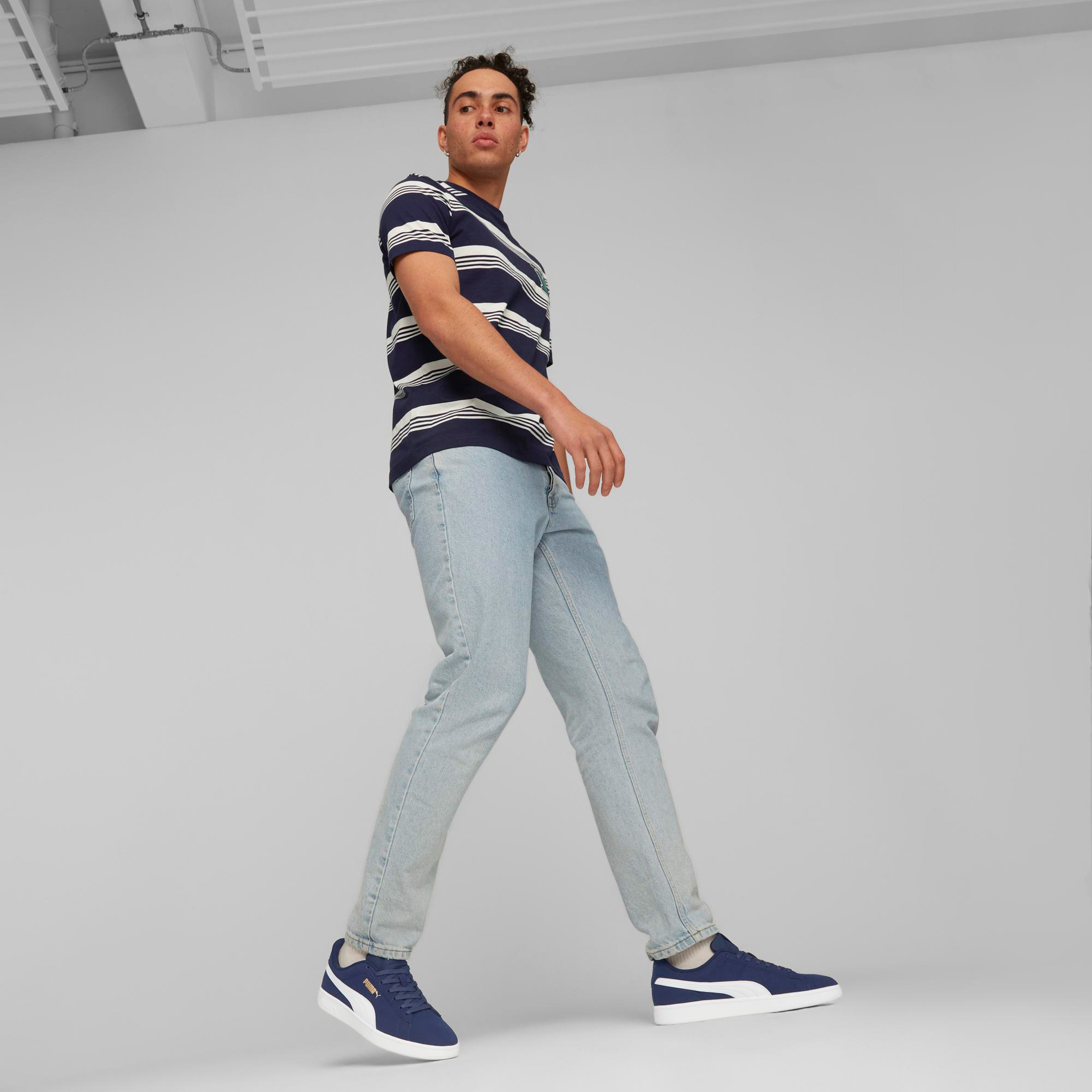 Puma  Smash 3.0 Buck Erkek Lacivert Spor Ayakkabı