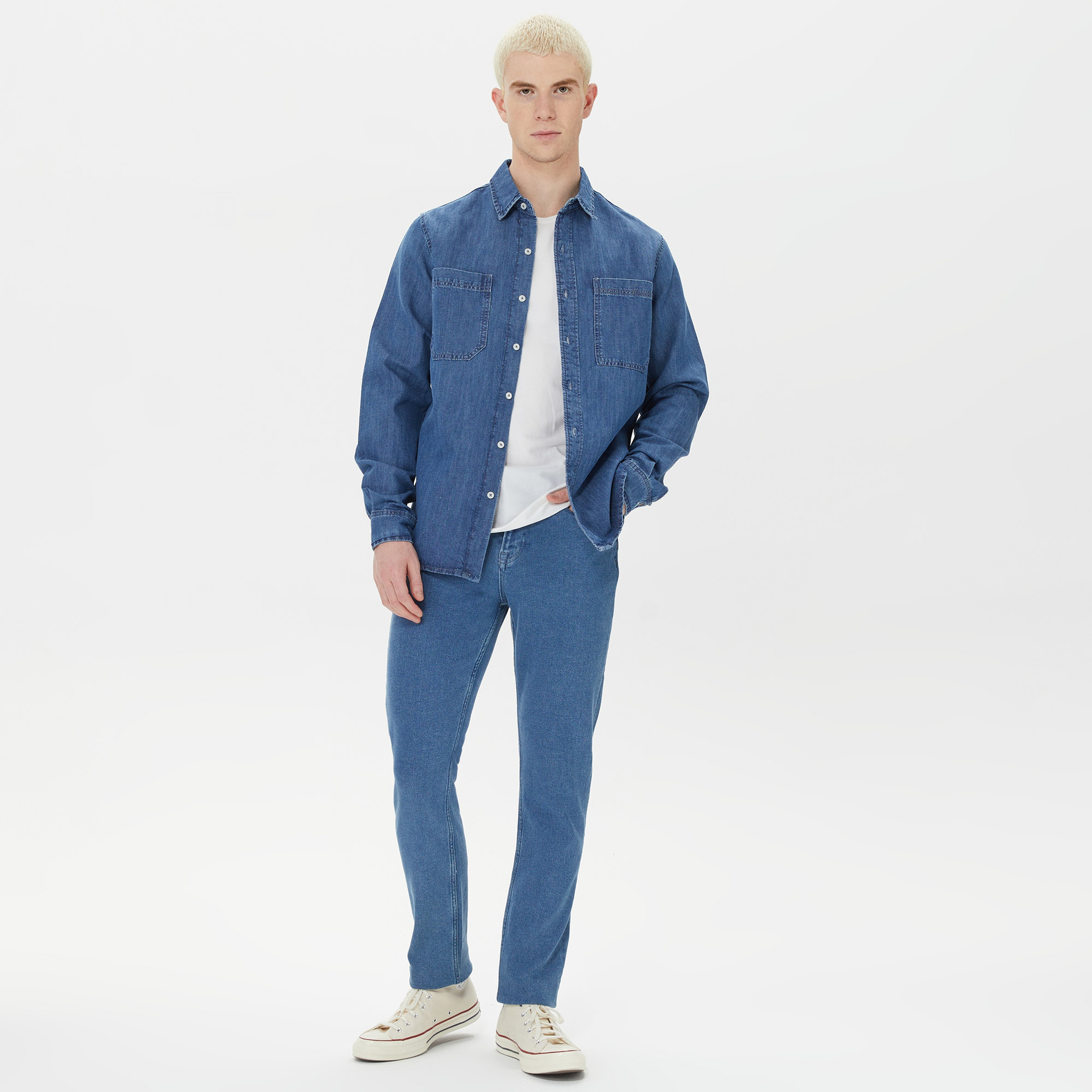 Timberland Windham Cotton Hemp Erkek Denim Gömlek