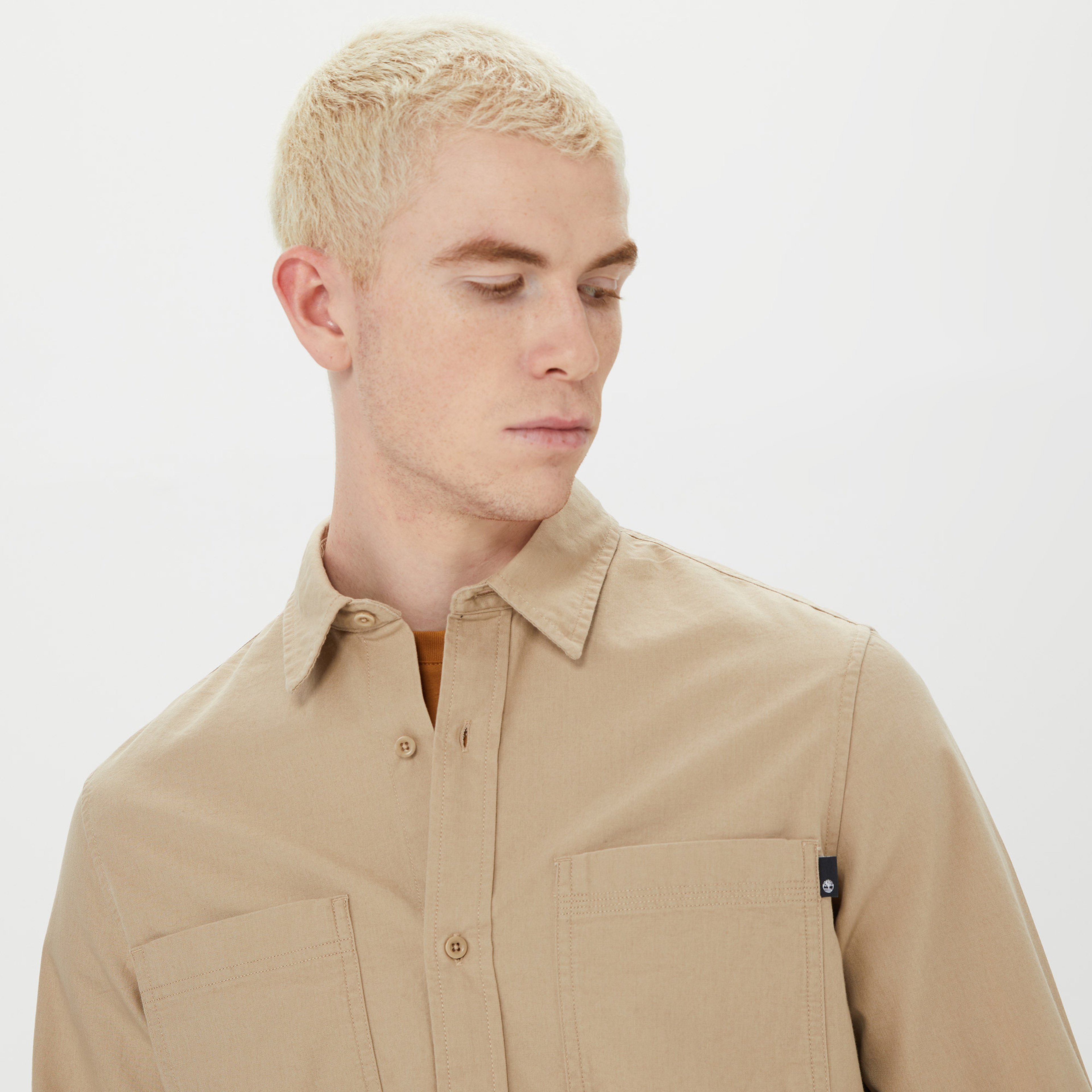 Timberland Poplin Erkek Bej Gömlek