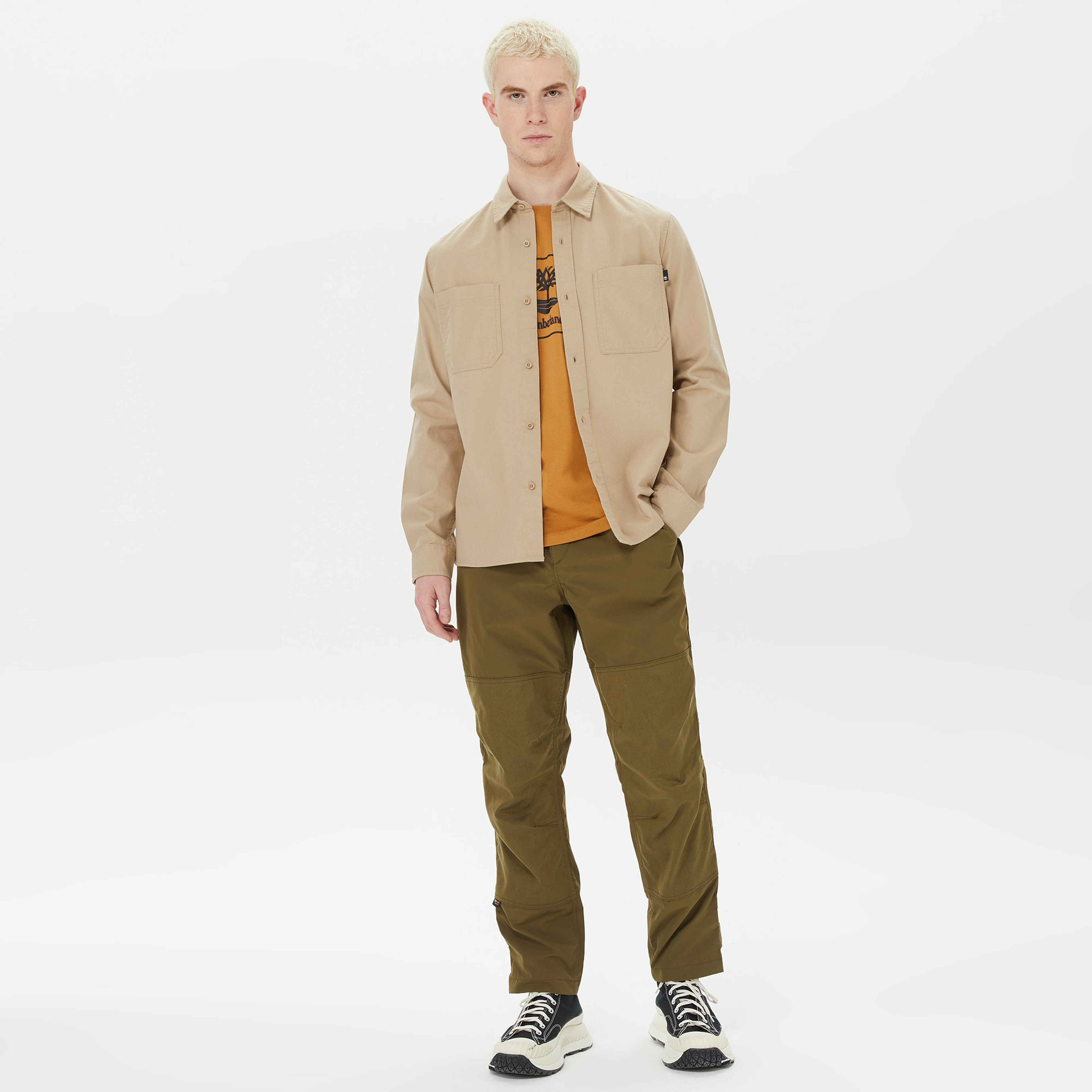Timberland Poplin Erkek Bej Gömlek