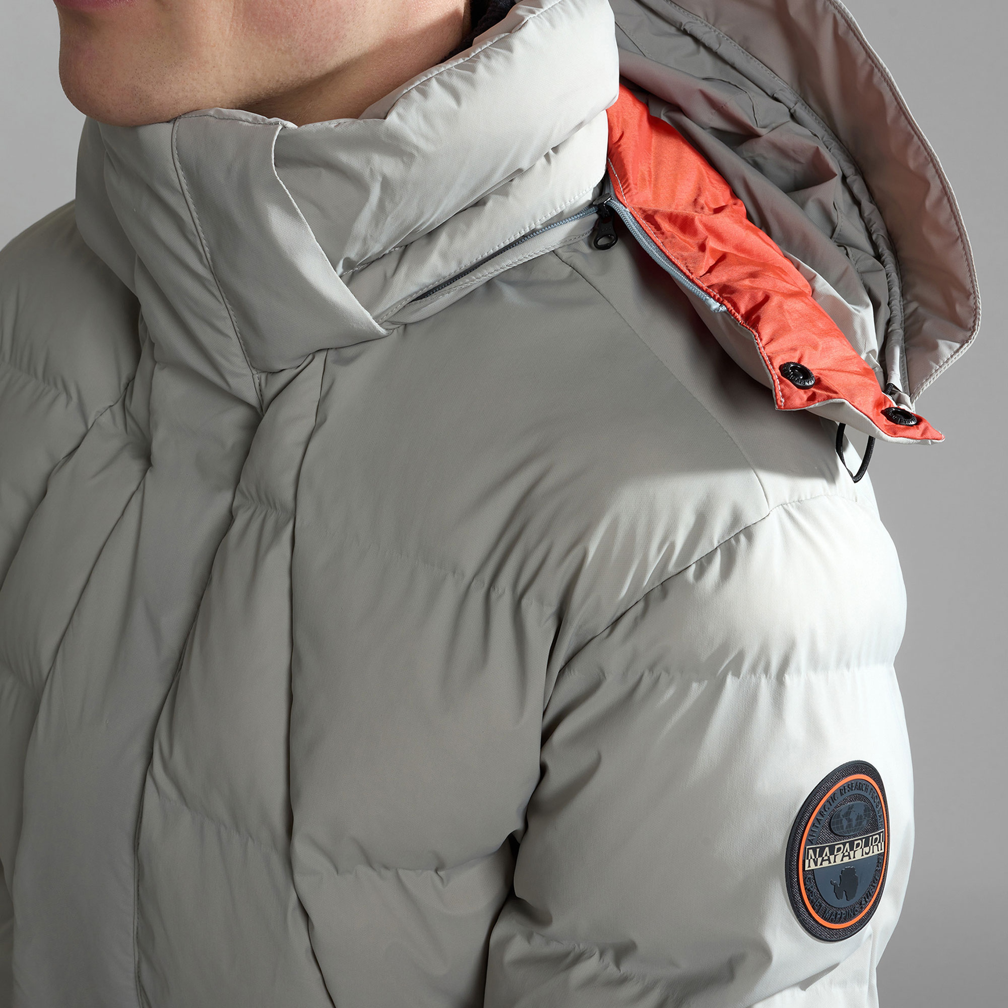 Napapijri 20-22 Puf L Erkek Gri Mont