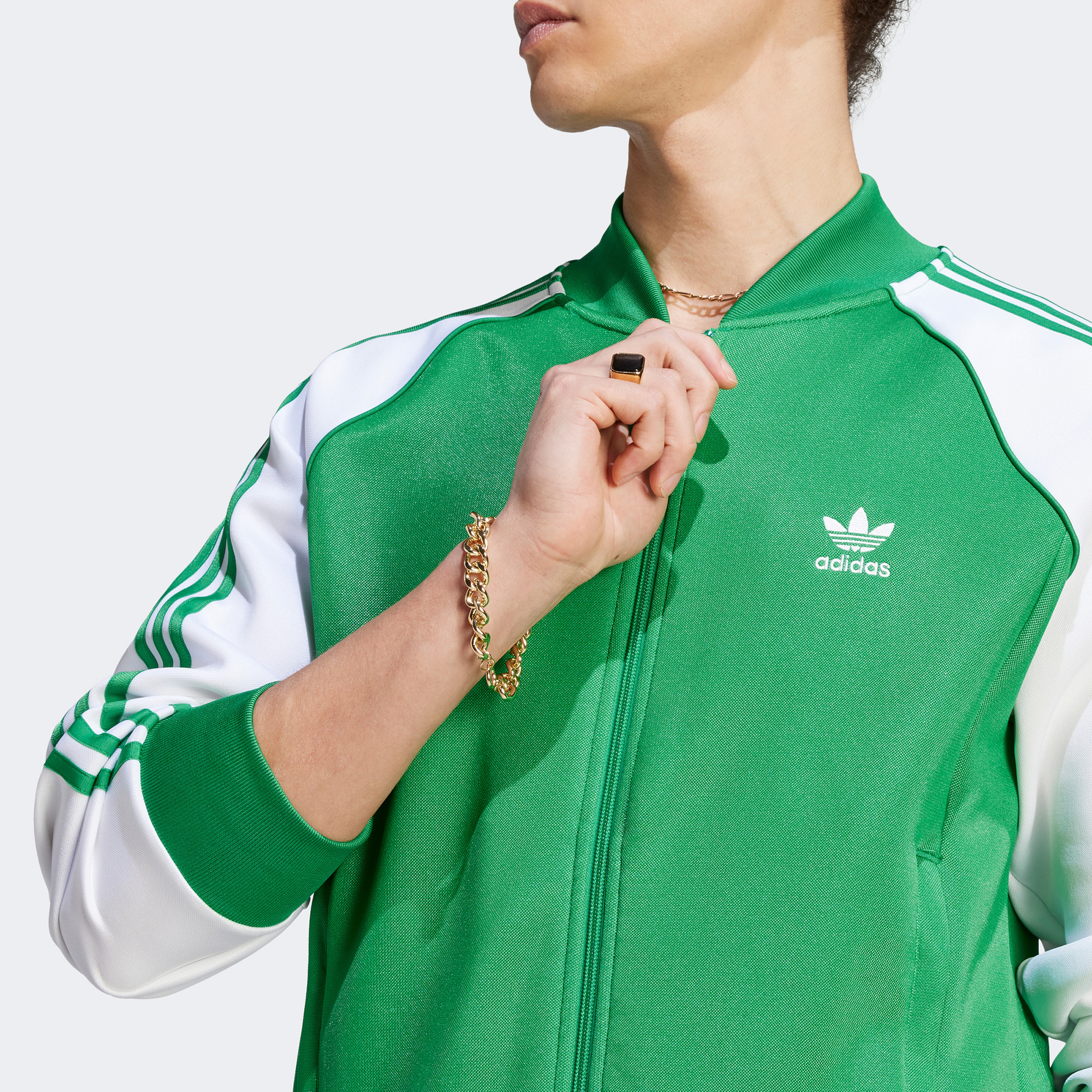 adidas Adicolor Classics+ SST Erkek Yeşil Eşofman Üstü