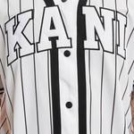 Karl Kani Serif Pinstripe Baseball Erkek Siyah/Beyaz Gömlek